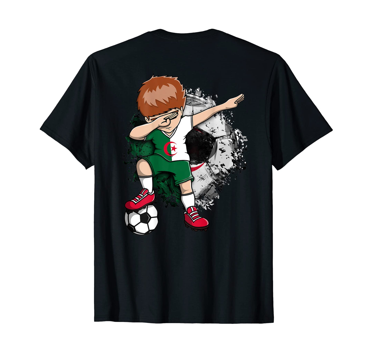 Dabbing Soccer Algeria Jersey T-Shirt - Aesthetic Graphic Men Women - T-Shirt, Sweatshirt, Hoodie