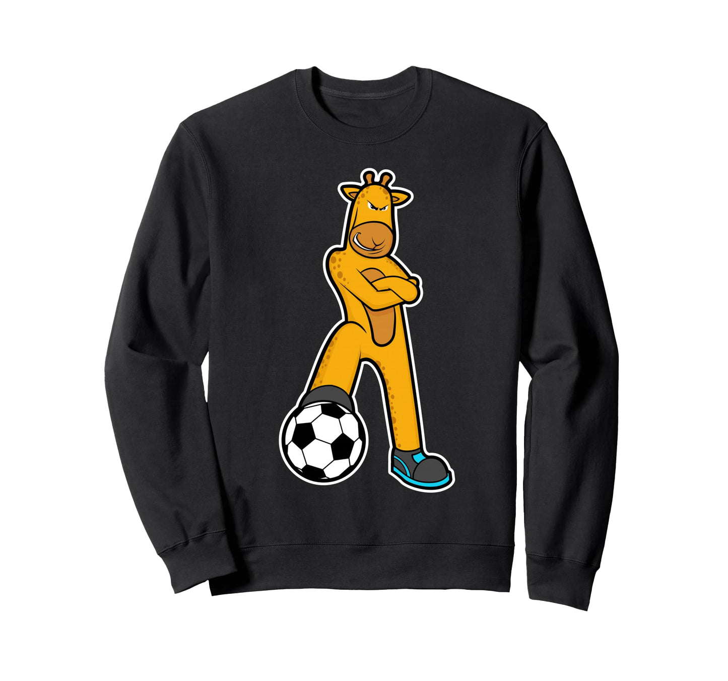 Giraffe Soccer Player Soccer Sweatshirt - Aesthetic Graphic for Adults - T-Shirt, Sweatshirt, Hoodie