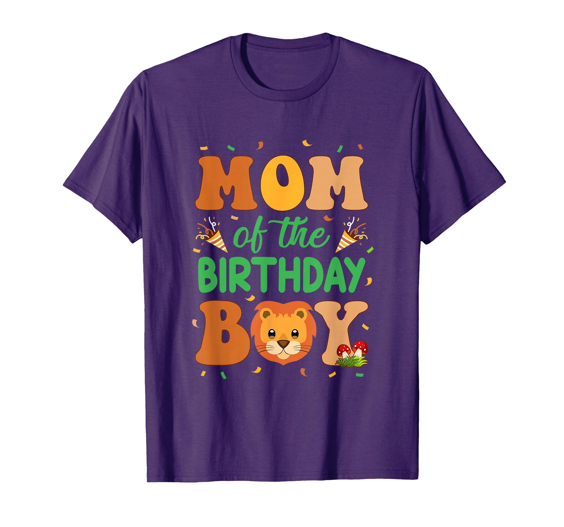 Mom Birthday Lion Family Party T-Shirt - Trendy Graphic for Adults - T-Shirt, Sweatshirt, Hoodie
