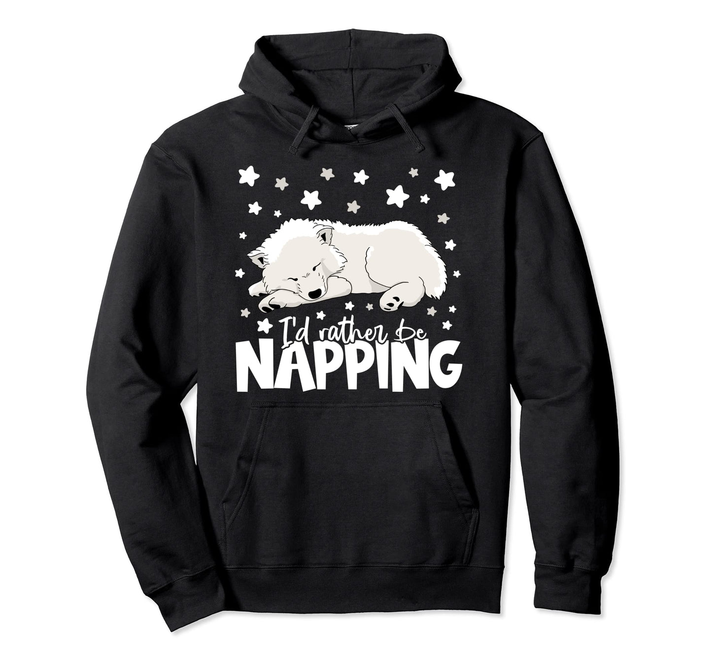 Id Rather Be Napping I Funny Samoyed Hoodie - Custom Art Print Men Women - T-Shirt, Sweatshirt, Hoodie