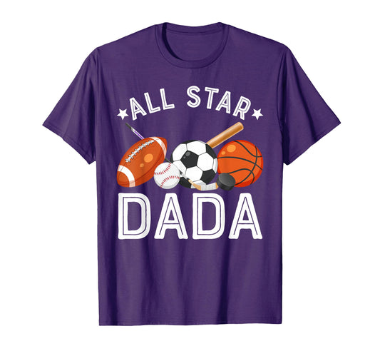 All Star Dada Birthday T-Shirt - Casual Everyday Wear for Adults - T-Shirt, Sweatshirt, Hoodie