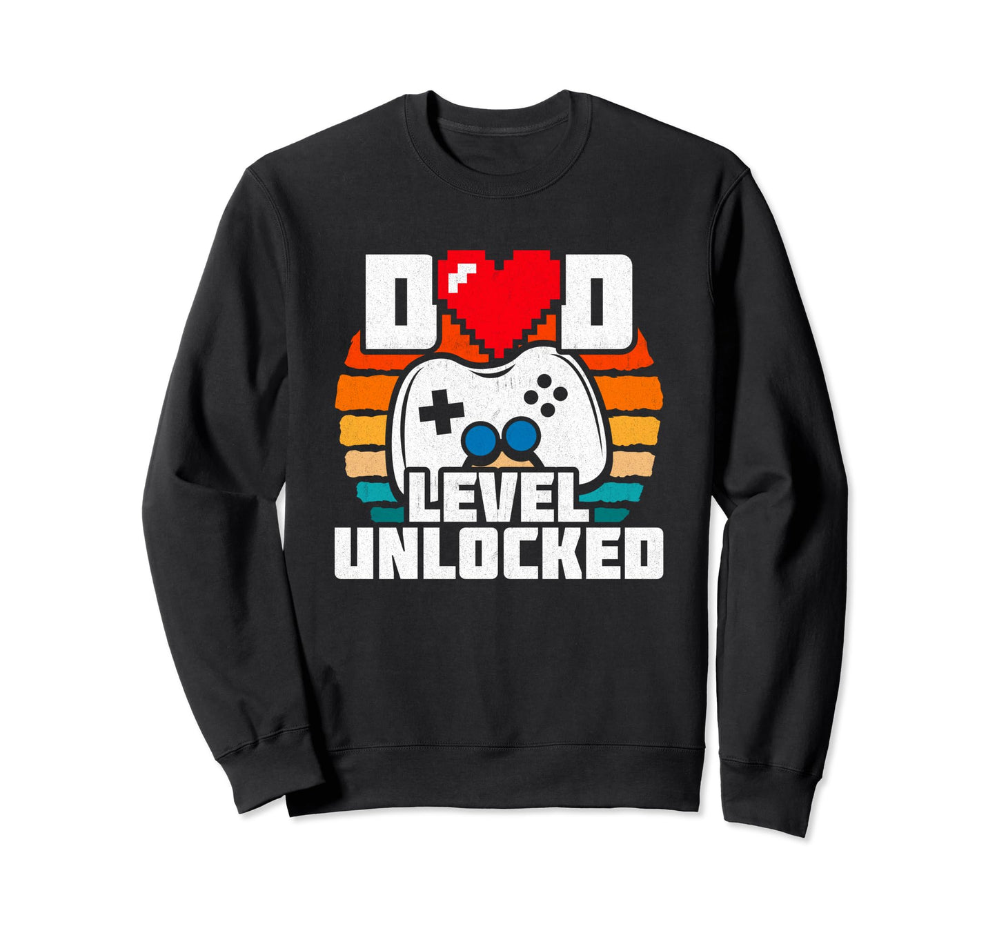 New Dad Level Unlocked Gamer Dad Sweatshirt - Graphic Print Unisex - T-Shirt, Sweatshirt, Hoodie