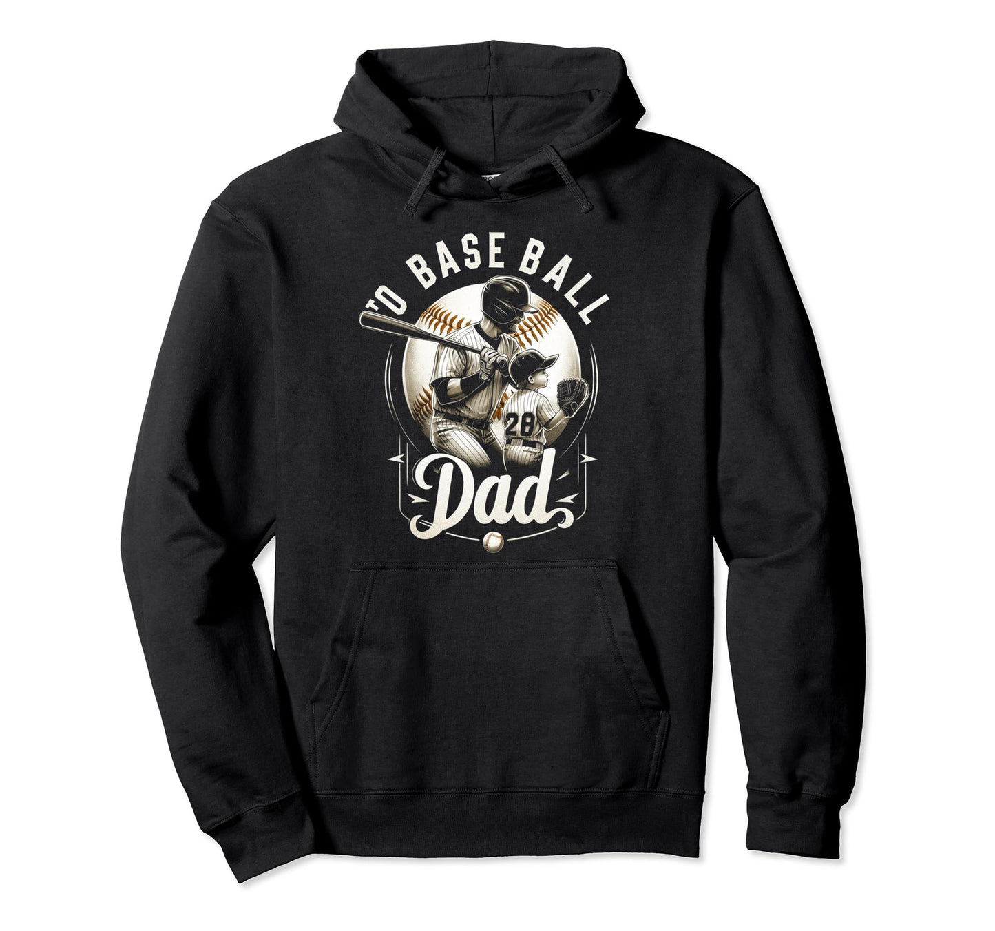 Baseball Dad Fathers Day Hoodie - Graphic Print for Adults - T-Shirt, Sweatshirt, Hoodie