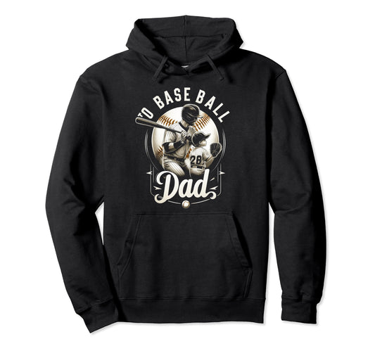 Baseball Dad Fathers Day Hoodie - Graphic Print for Adults - T-Shirt, Sweatshirt, Hoodie