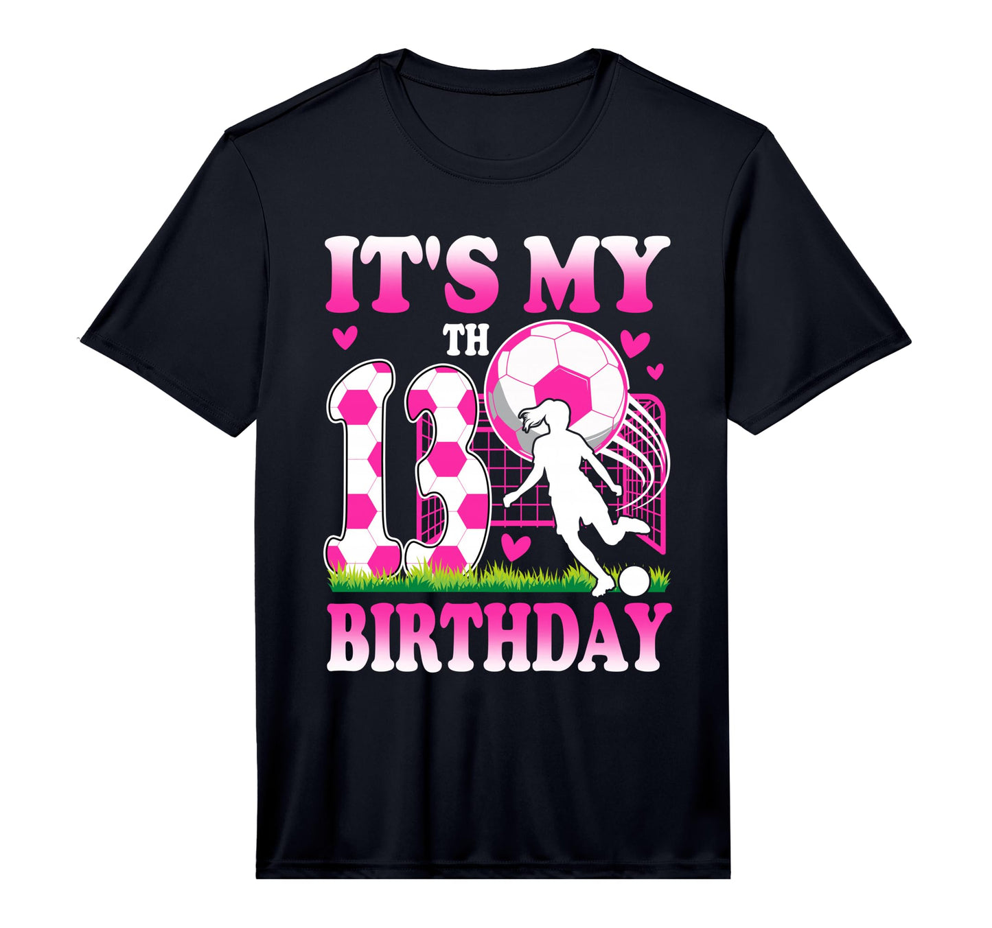 13 Year Old Birthday Soccer Themed T-Shirt - Fun Novelty Design Men Women - T-Shirt, Sweatshirt, Hoodie