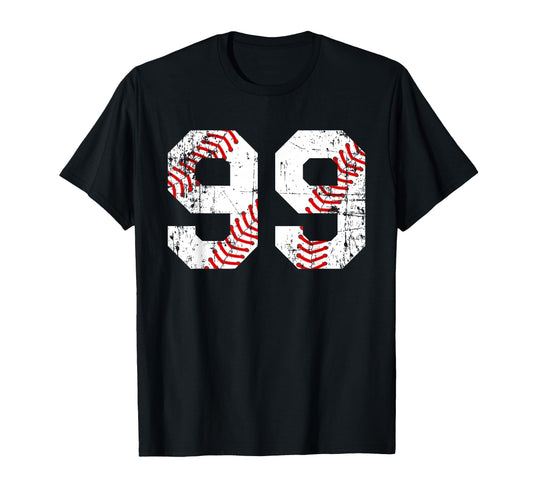 Baseball 99 Jersey Number T-Shirt - Novelty Apparel Men Women - T-Shirt, Sweatshirt, Hoodie