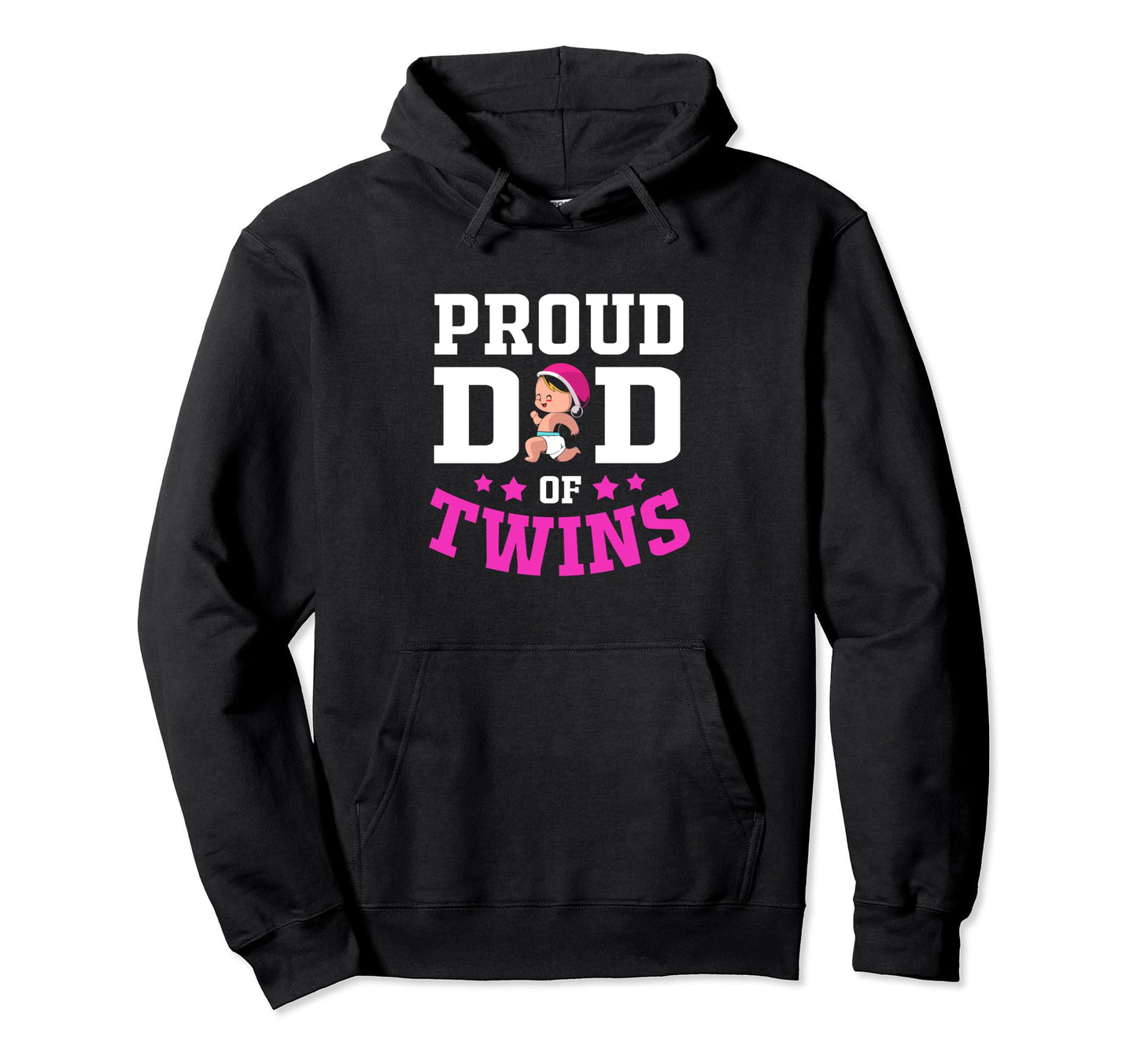 Twin Birthday Proud Dad Twins Hoodie - Fun Novelty Design for Adults - T-Shirt, Sweatshirt, Hoodie