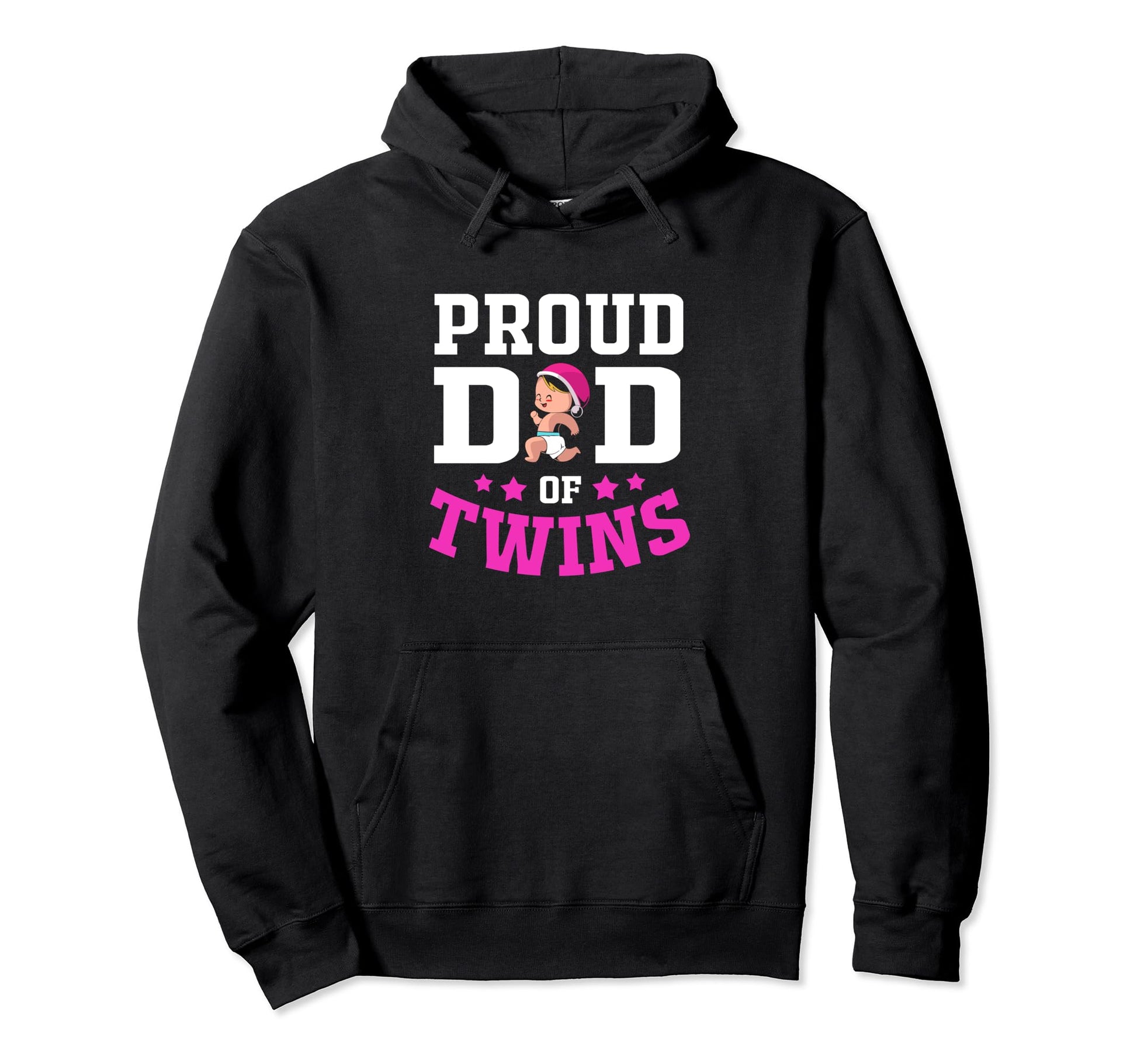 Twin Birthday Proud Dad Twins Hoodie - Fun Novelty Design for Adults - T-Shirt, Sweatshirt, Hoodie