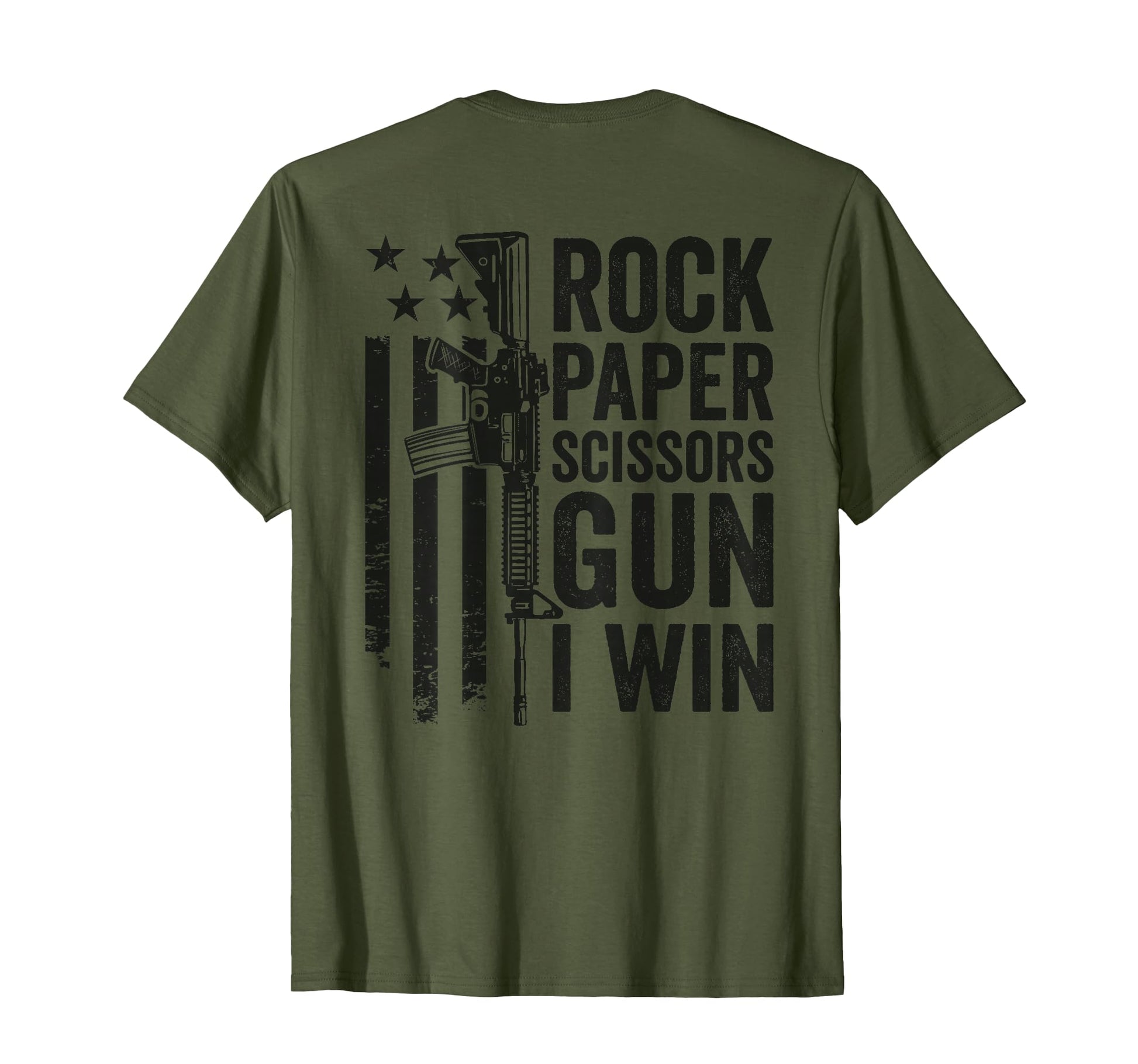 Paper Rock Scissors Gun Camo Funny Dad T-Shirt - Fun Novelty Design Unisex - T-Shirt, Sweatshirt, Hoodie