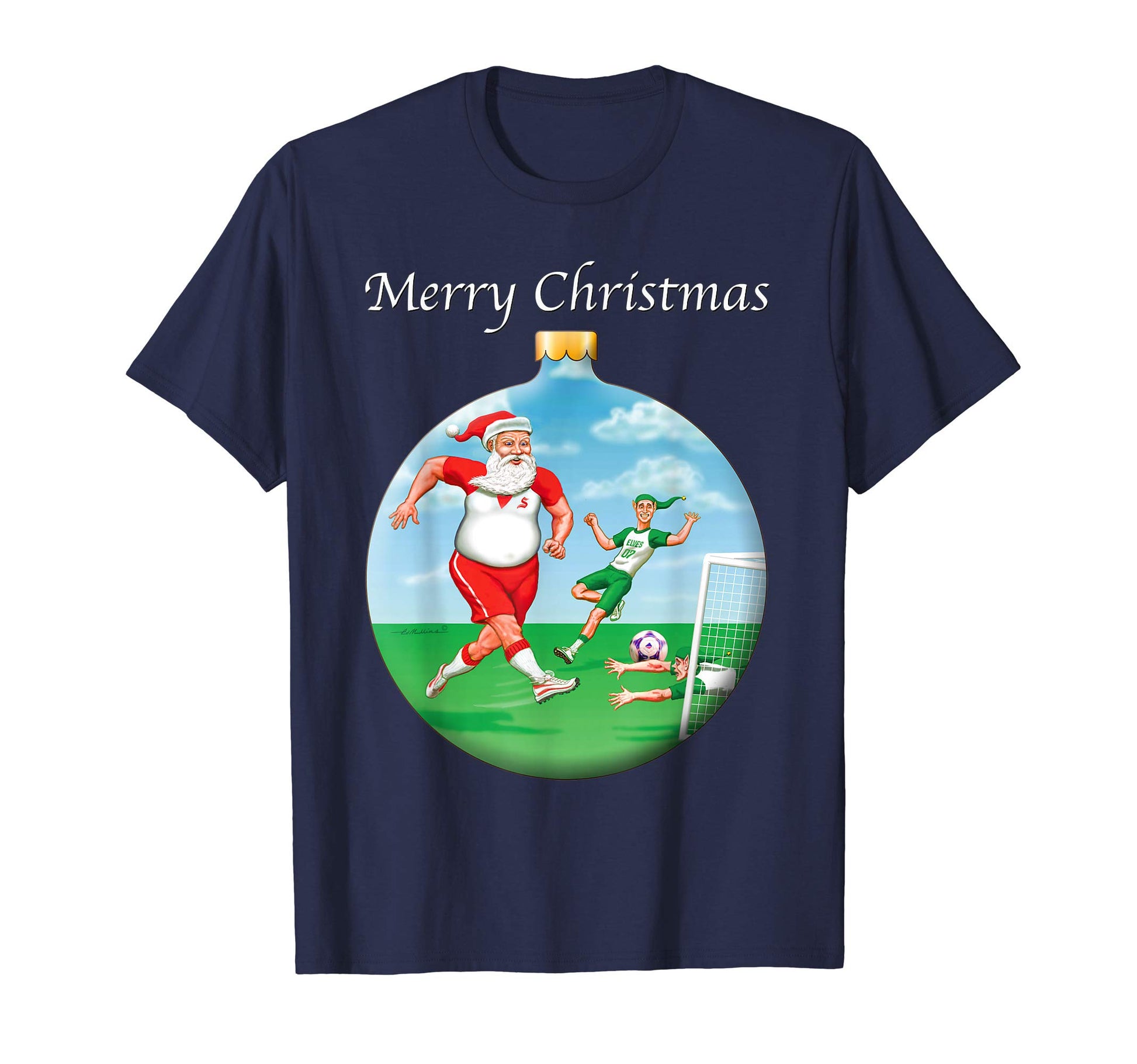 Funny Shirts Santa Claus And Elves Playing T-Shirt - Unique Graphic Unisex - T-Shirt, Sweatshirt, Hoodie