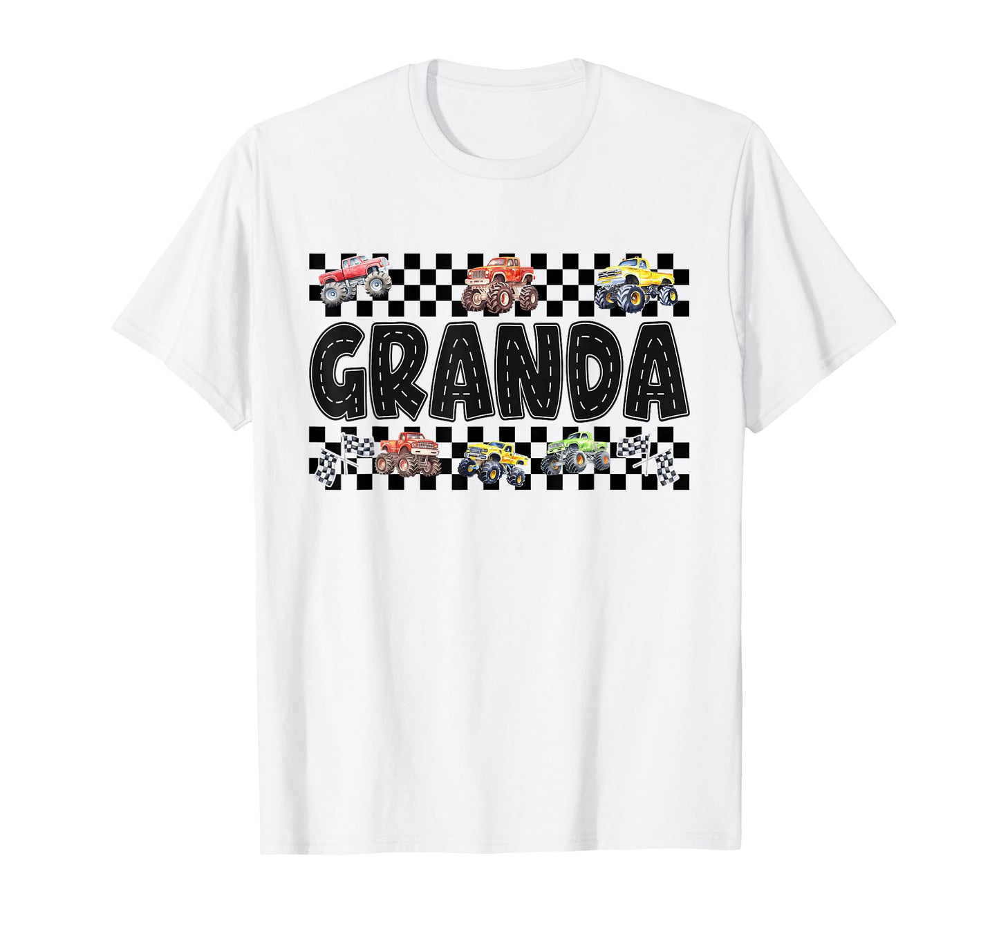 Granda Monster Truck Family Crew Birthday T-Shirt - Graphic Print Unisex - T-Shirt, Sweatshirt, Hoodie