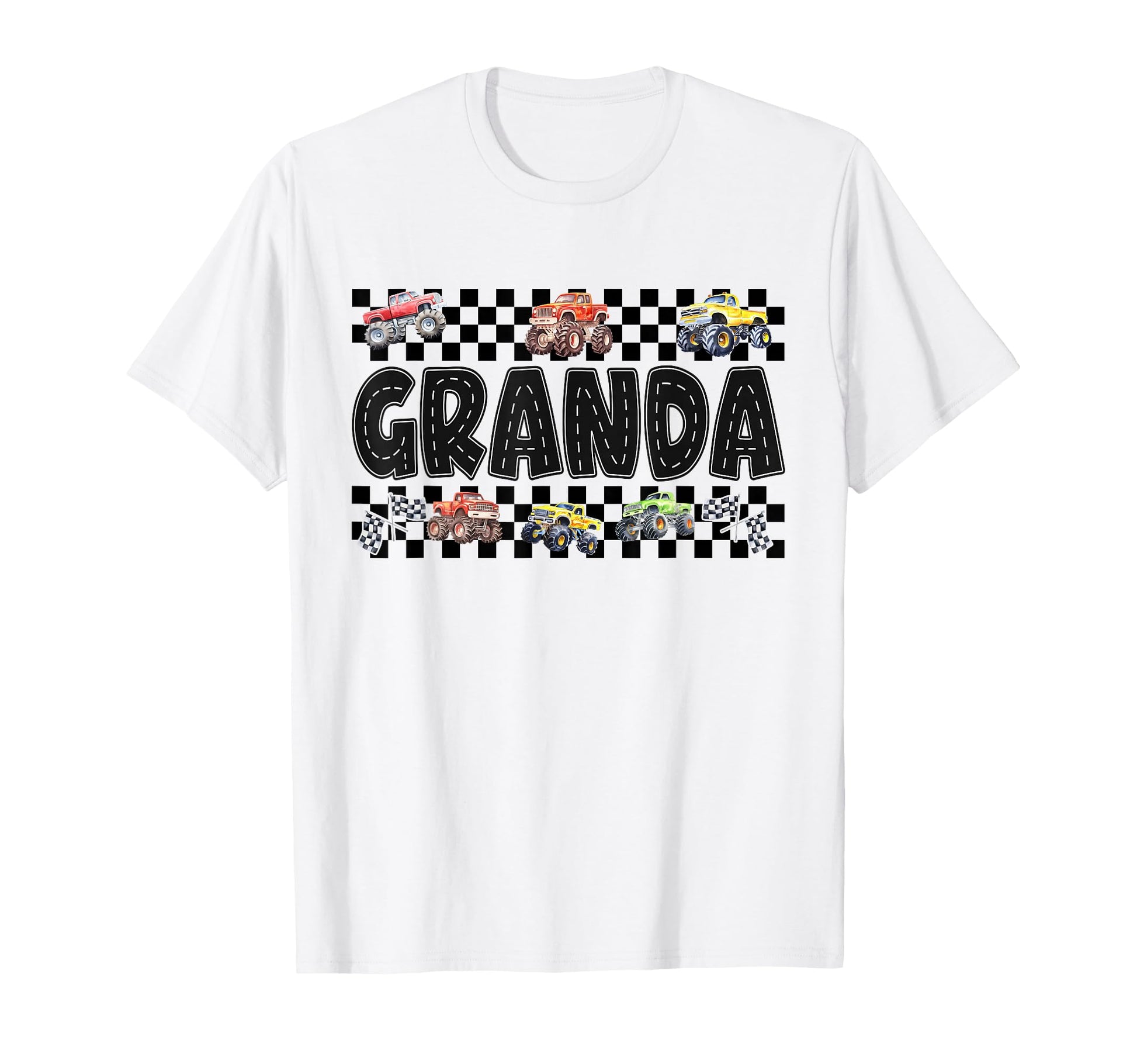 Granda Monster Truck Family Crew Birthday T-Shirt - Graphic Print Unisex - T-Shirt, Sweatshirt, Hoodie