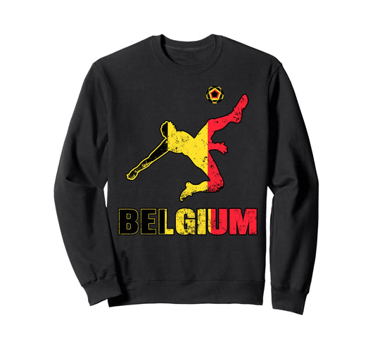 Belgium Football Soccer Game Player Sweatshirt - Trendy Graphic for Adults - T-Shirt, Sweatshirt, Hoodie
