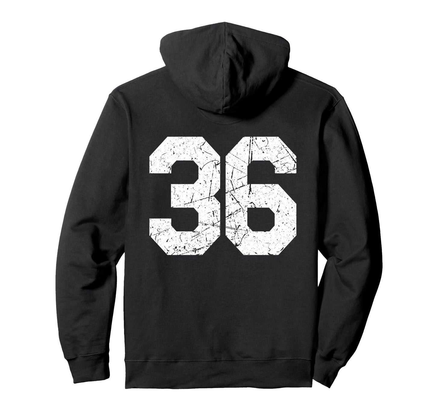 36 Jersey Uniform Varsity Sports Number Hoodie - Novelty Apparel Men Women - T-Shirt, Sweatshirt, Hoodie