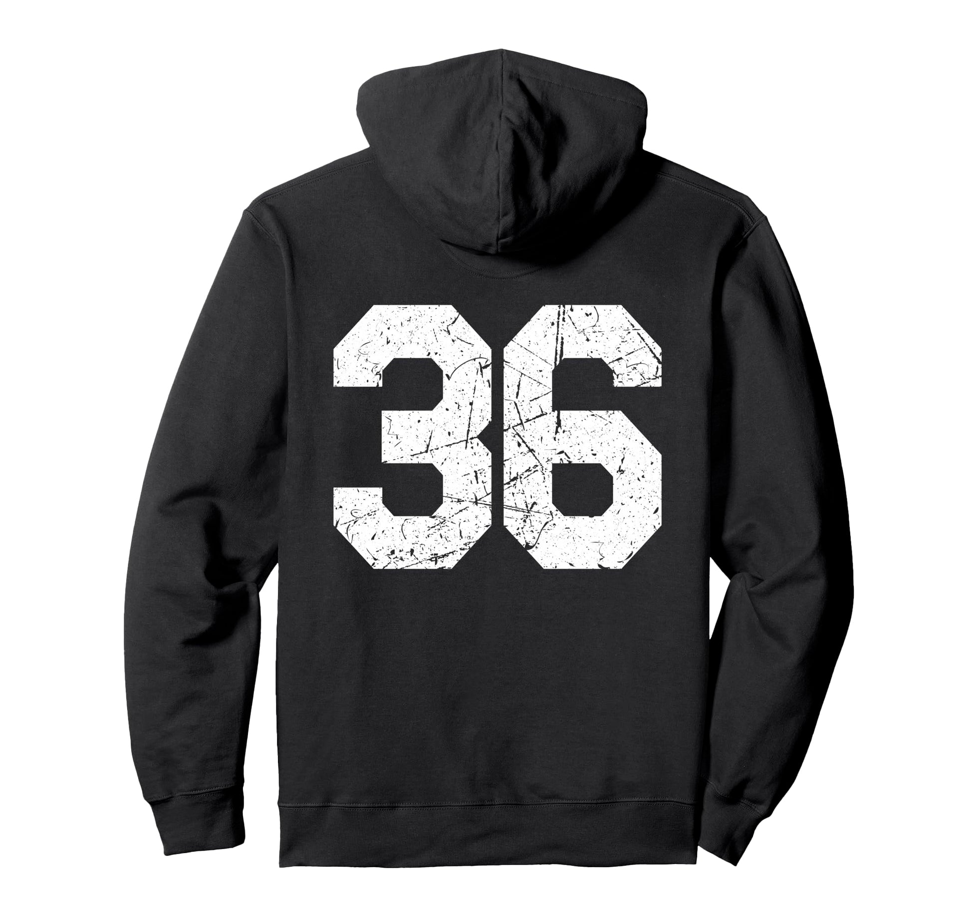 36 Jersey Uniform Varsity Sports Number Hoodie - Novelty Apparel Men Women - T-Shirt, Sweatshirt, Hoodie