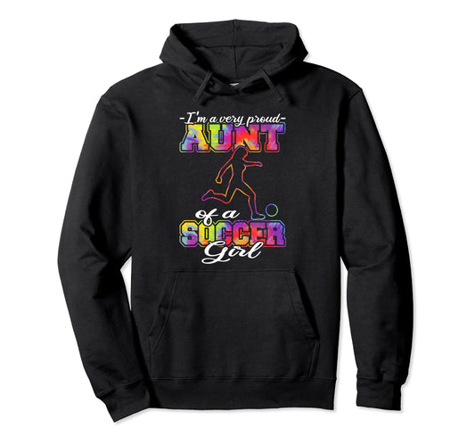 Aunt Soccer Soccer Player Soccer Aunt Hoodie - Minimalist Print for Adults - T-Shirt, Sweatshirt, Hoodie