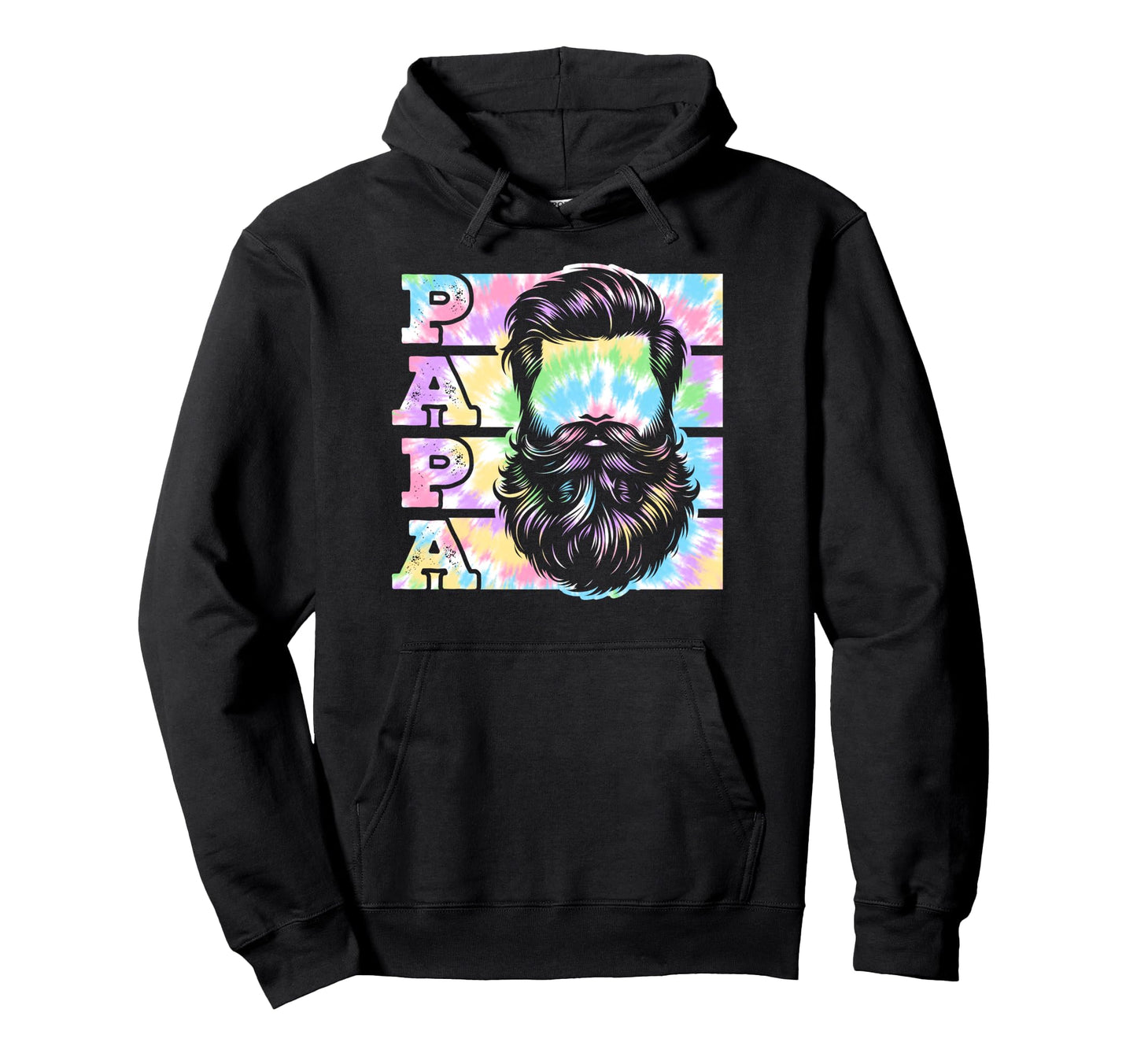 Bearded Papa 70S Fathers Day Beard Hoodie - Graphic Print for Adults - T-Shirt, Sweatshirt, Hoodie