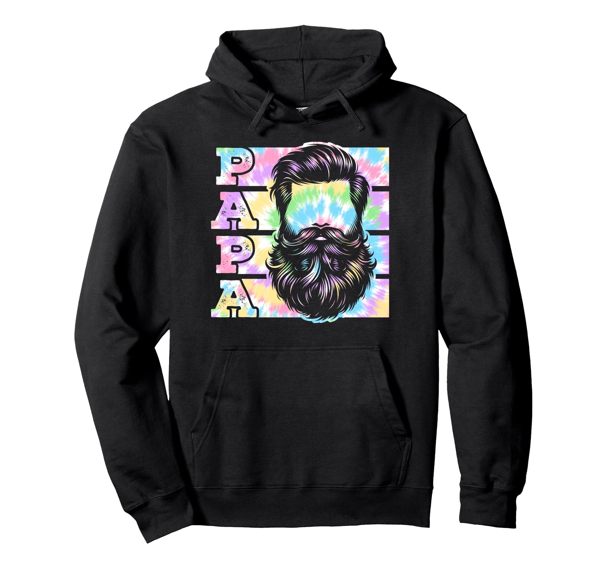 Bearded Papa 70S Fathers Day Beard Hoodie - Graphic Print for Adults - T-Shirt, Sweatshirt, Hoodie