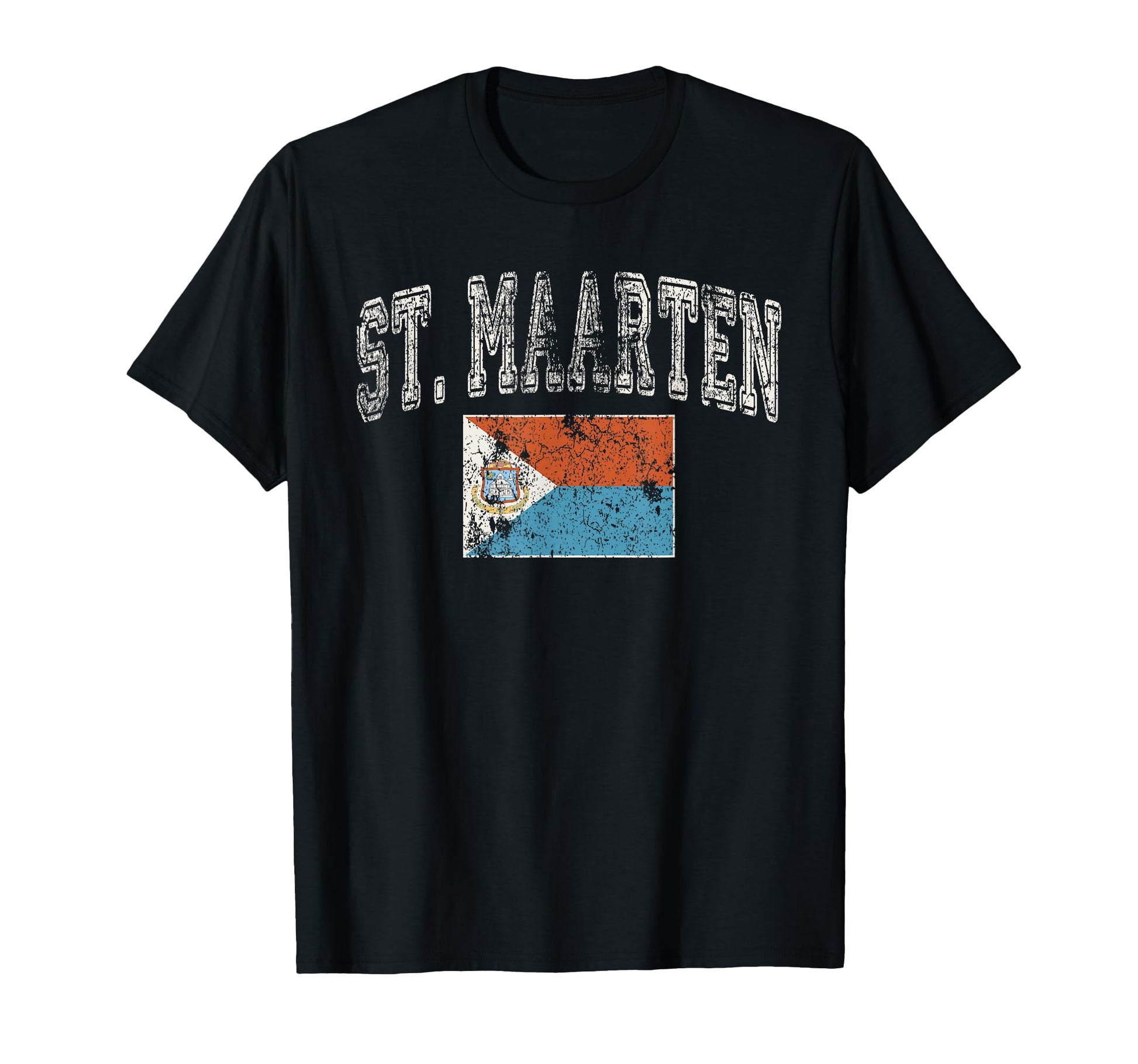 Faded St Maarten Flag T-Shirt - Streetwear Style Men Women - T-Shirt, Sweatshirt, Hoodie