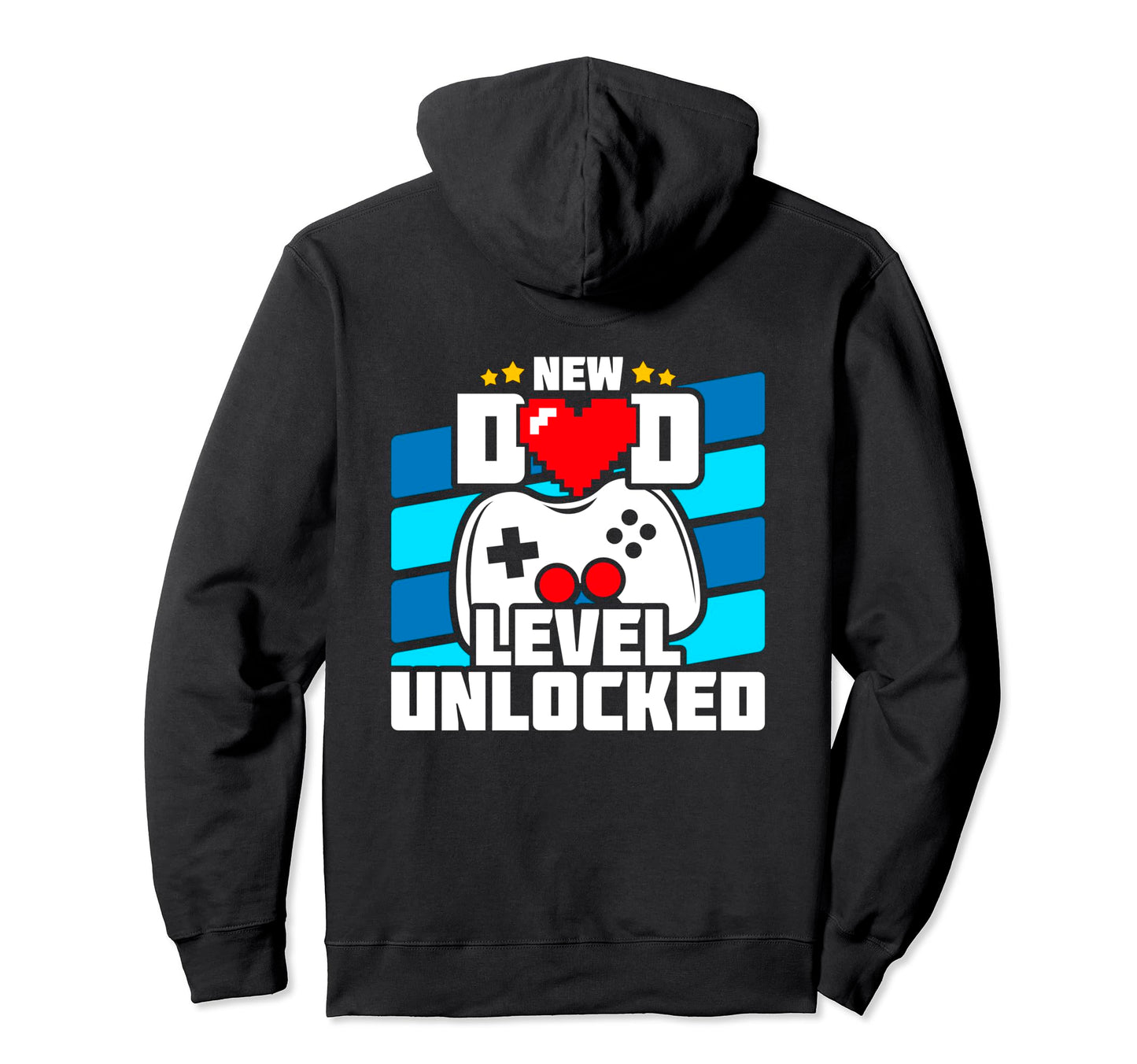 New Dad Level Unlocked Gamer Dad Hoodie - Graphic Print for Adults - T-Shirt, Sweatshirt, Hoodie