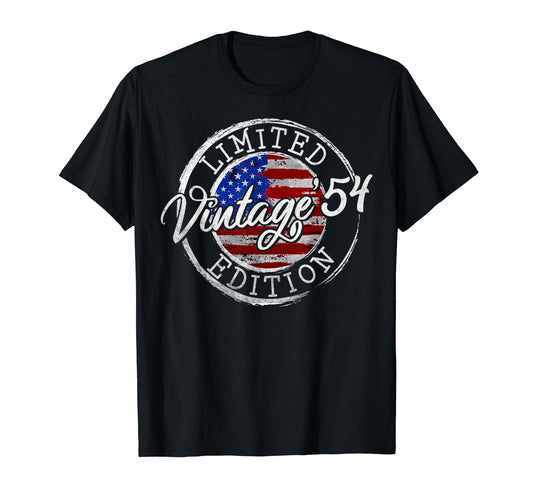 1954 American Usa Flag 70Th Birthday T-Shirt - Aesthetic Graphic Men Women - T-Shirt, Sweatshirt, Hoodie