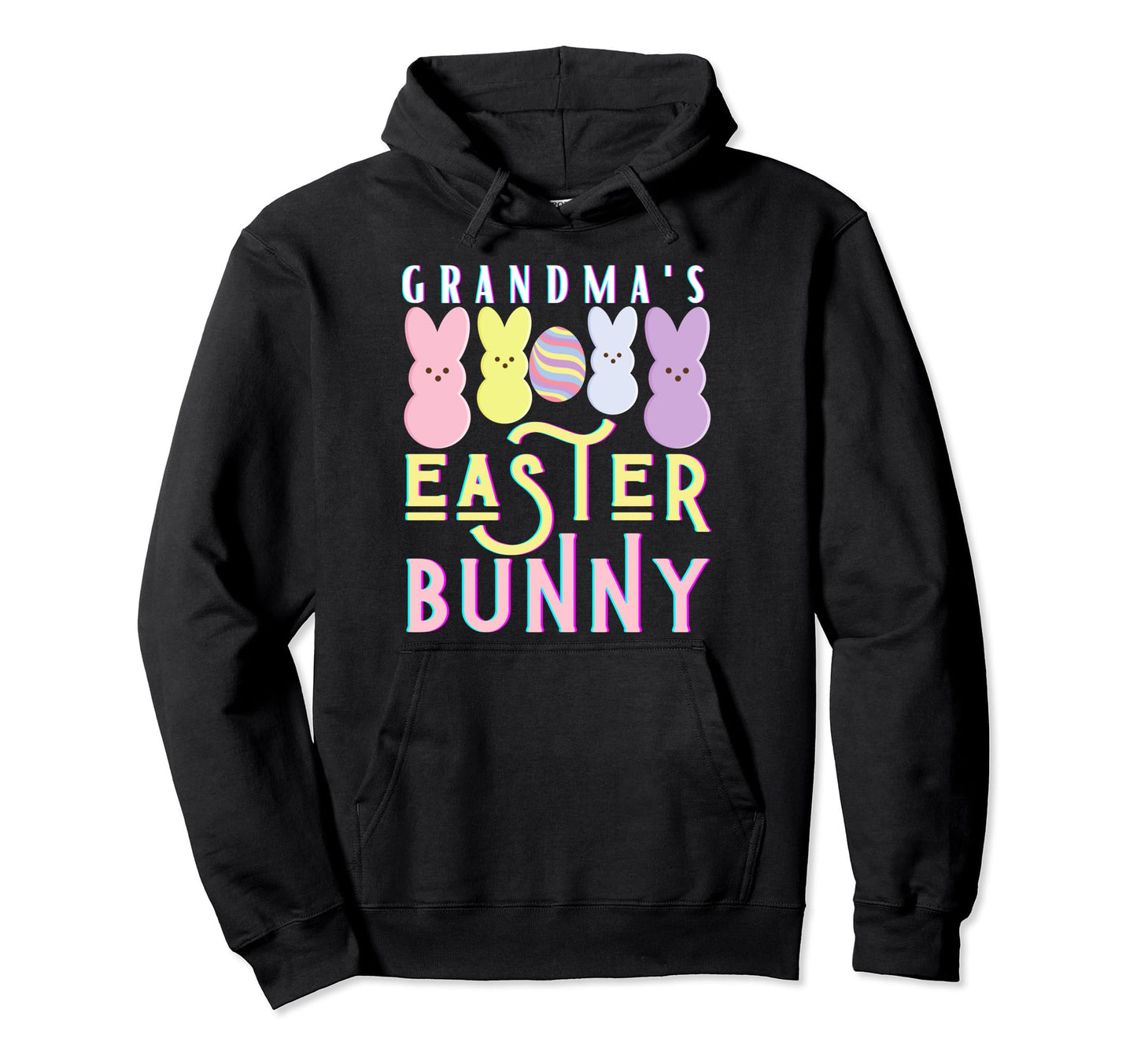 Grandmas Easter Bunny Nana Grandma Dad Hoodie - Minimalist Print Men Women - T-Shirt, Sweatshirt, Hoodie