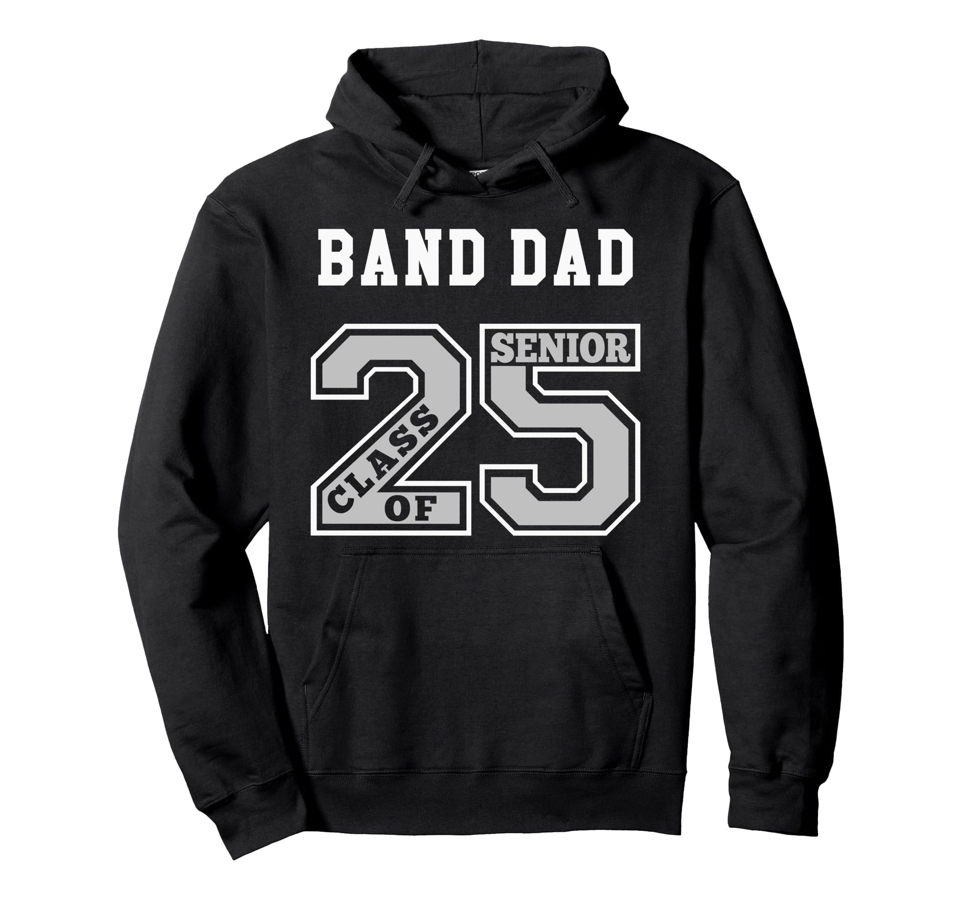 Senior Marching Dad 2025 Groovy Band Hoodie - Streetwear Style for Adults - T-Shirt, Sweatshirt, Hoodie