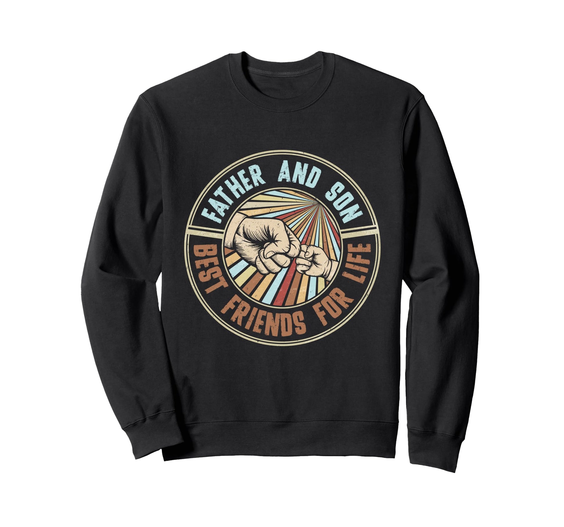 Happy Fathers Day Father And Son Sweatshirt - Unique Graphic for Adults - T-Shirt, Sweatshirt, Hoodie