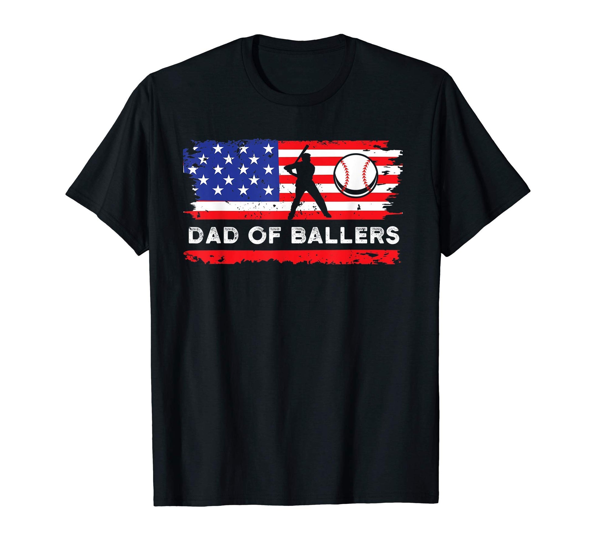 American Flag Baseball Player Dad T-Shirt - Novelty Apparel Men Women - T-Shirt, Sweatshirt, Hoodie