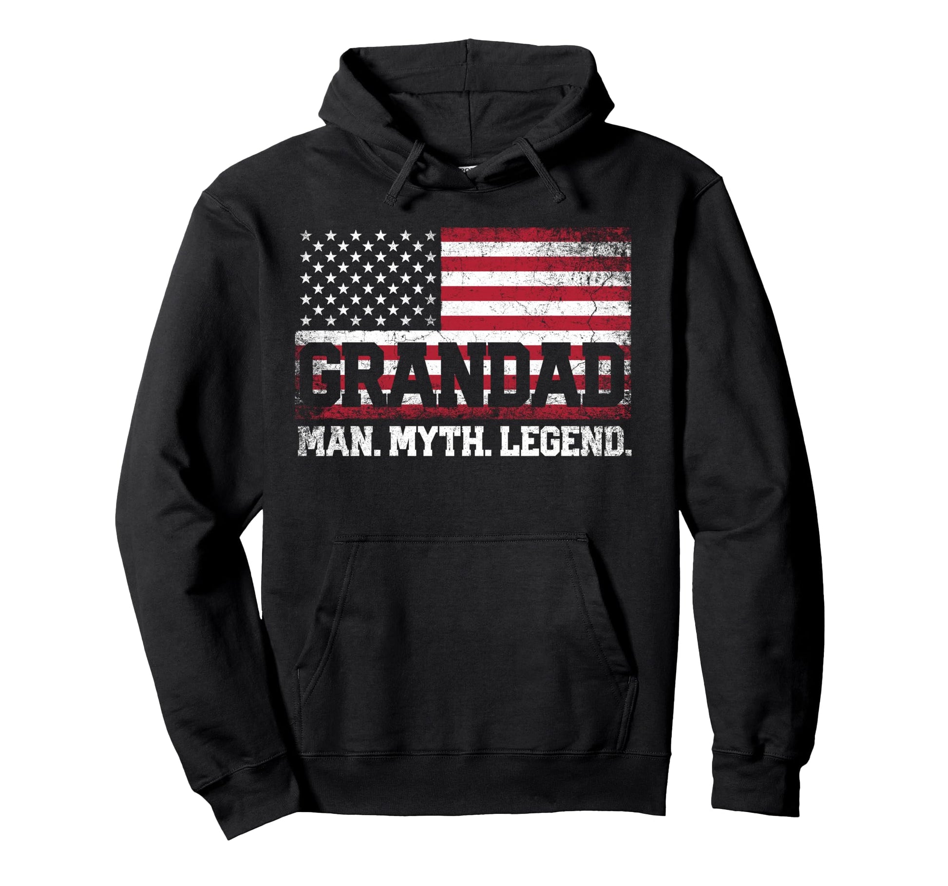 Grandad Myth Legend Fathers Day 4Th July Hoodie - Custom Art Print Unisex - T-Shirt, Sweatshirt, Hoodie