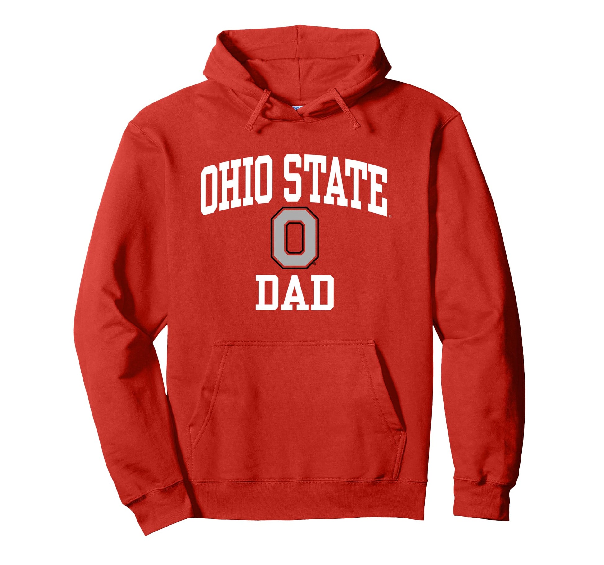 Ohio State Buckeyes Dad Icon Red Hoodie - Minimalist Print for Adults - T-Shirt, Sweatshirt, Hoodie