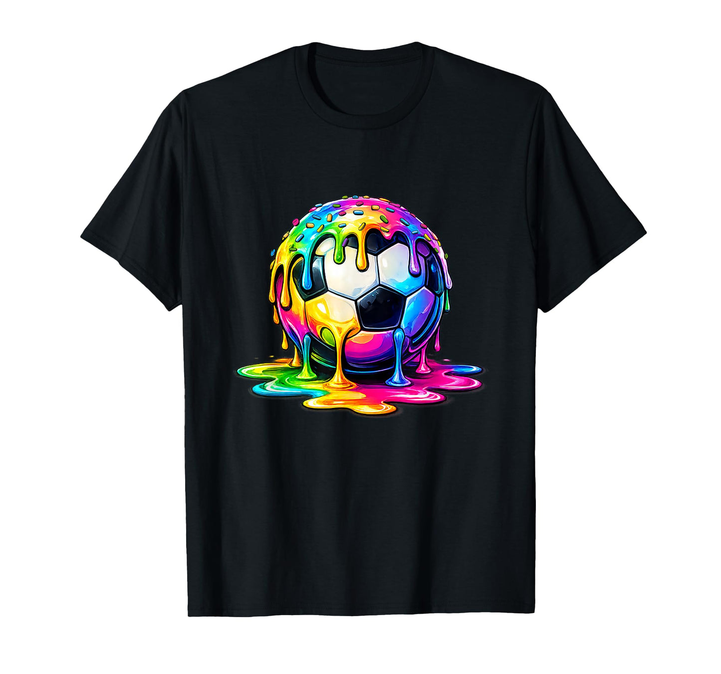 Soccer Ice Cream Drip Soccer Player T-Shirt - Minimalist Print Men Women - T-Shirt, Sweatshirt, Hoodie