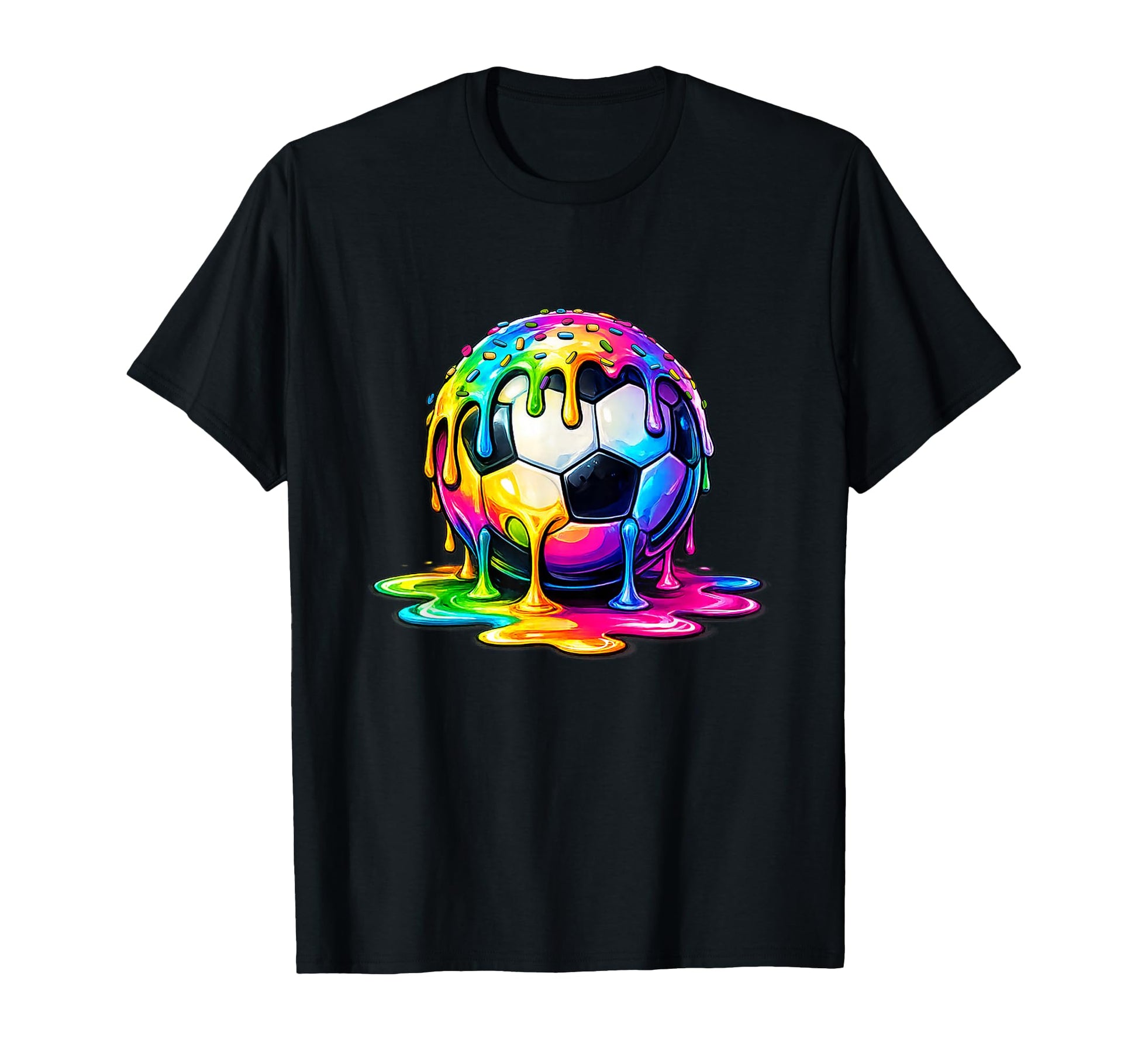 Soccer Ice Cream Drip Soccer Player T-Shirt - Minimalist Print Men Women - T-Shirt, Sweatshirt, Hoodie