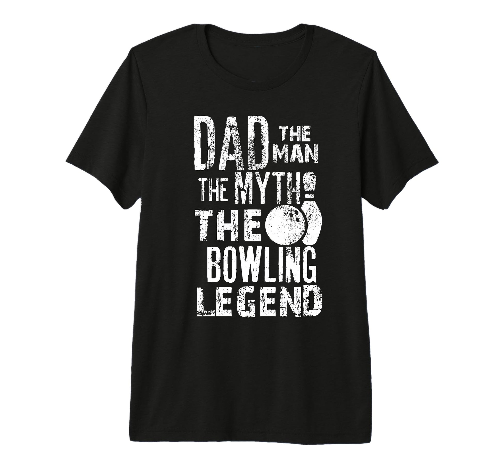 Mens Dad Myth Bowling Legend Bowlers Tri T-Shirt - Novelty Apparel Unisex - T-Shirt, Sweatshirt, Hoodie
