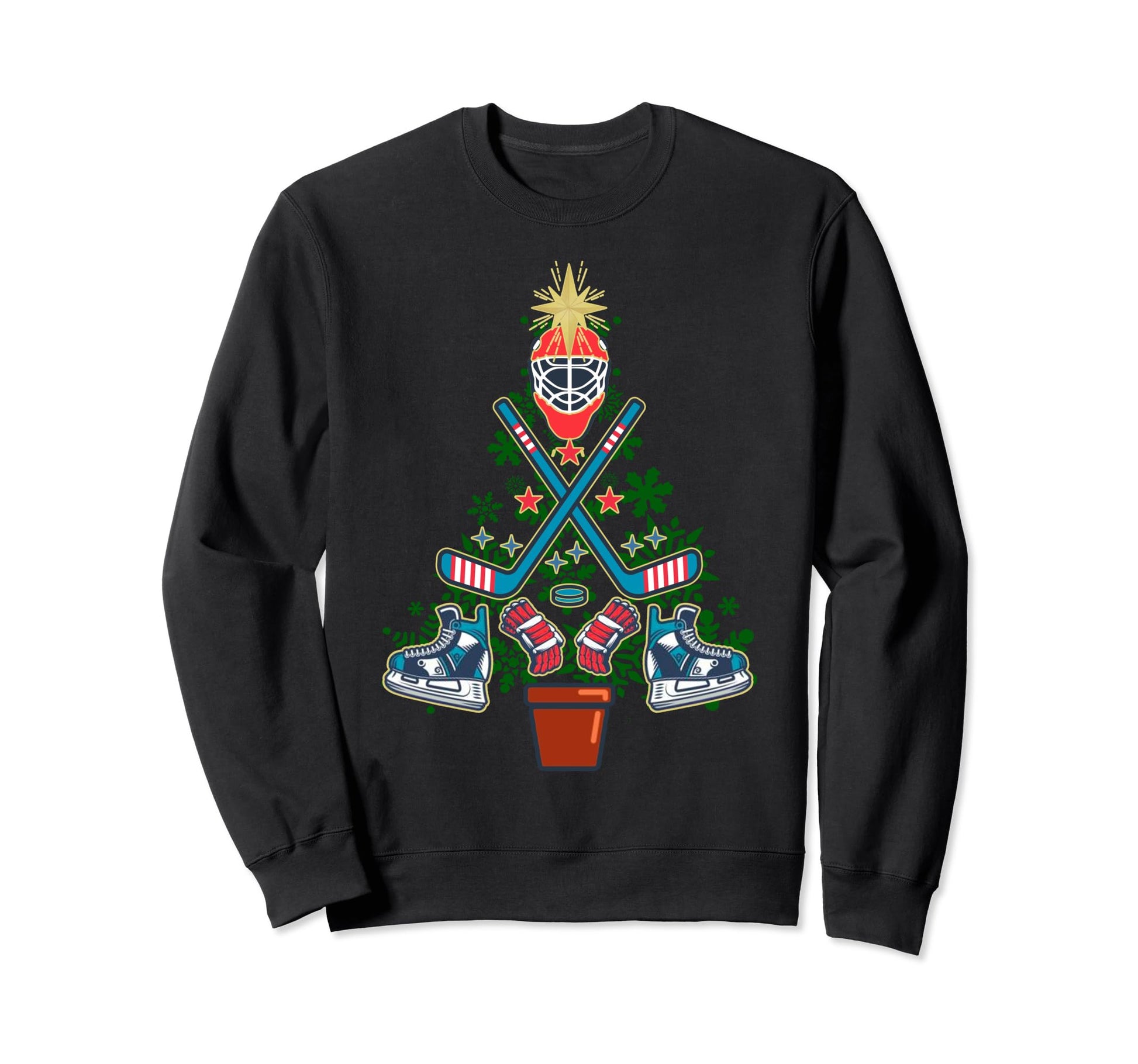 Ice Hockey Tree Funny Ugly Sweatshirt - Streetwear Style for Adults - T-Shirt, Sweatshirt, Hoodie