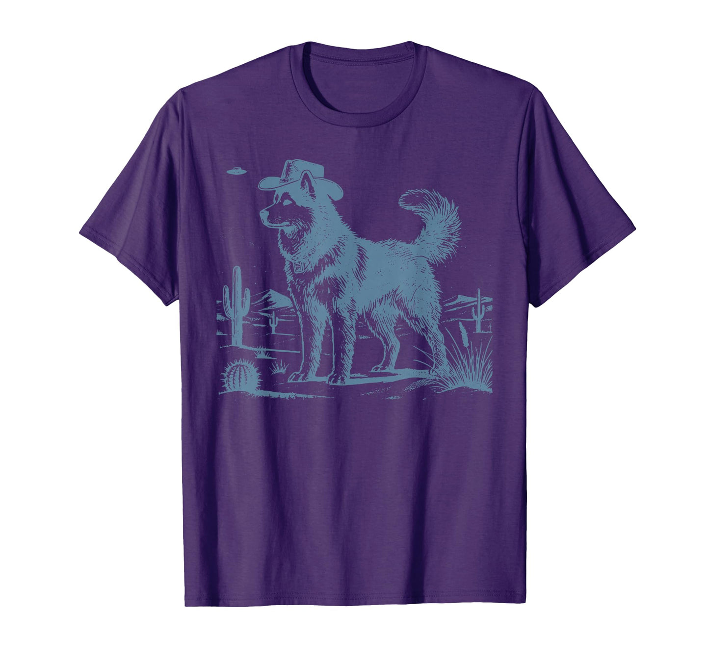 Cowboy Hat Siberian Husky Mom Dad T-Shirt - Fun Novelty Design for Adults - T-Shirt, Sweatshirt, Hoodie
