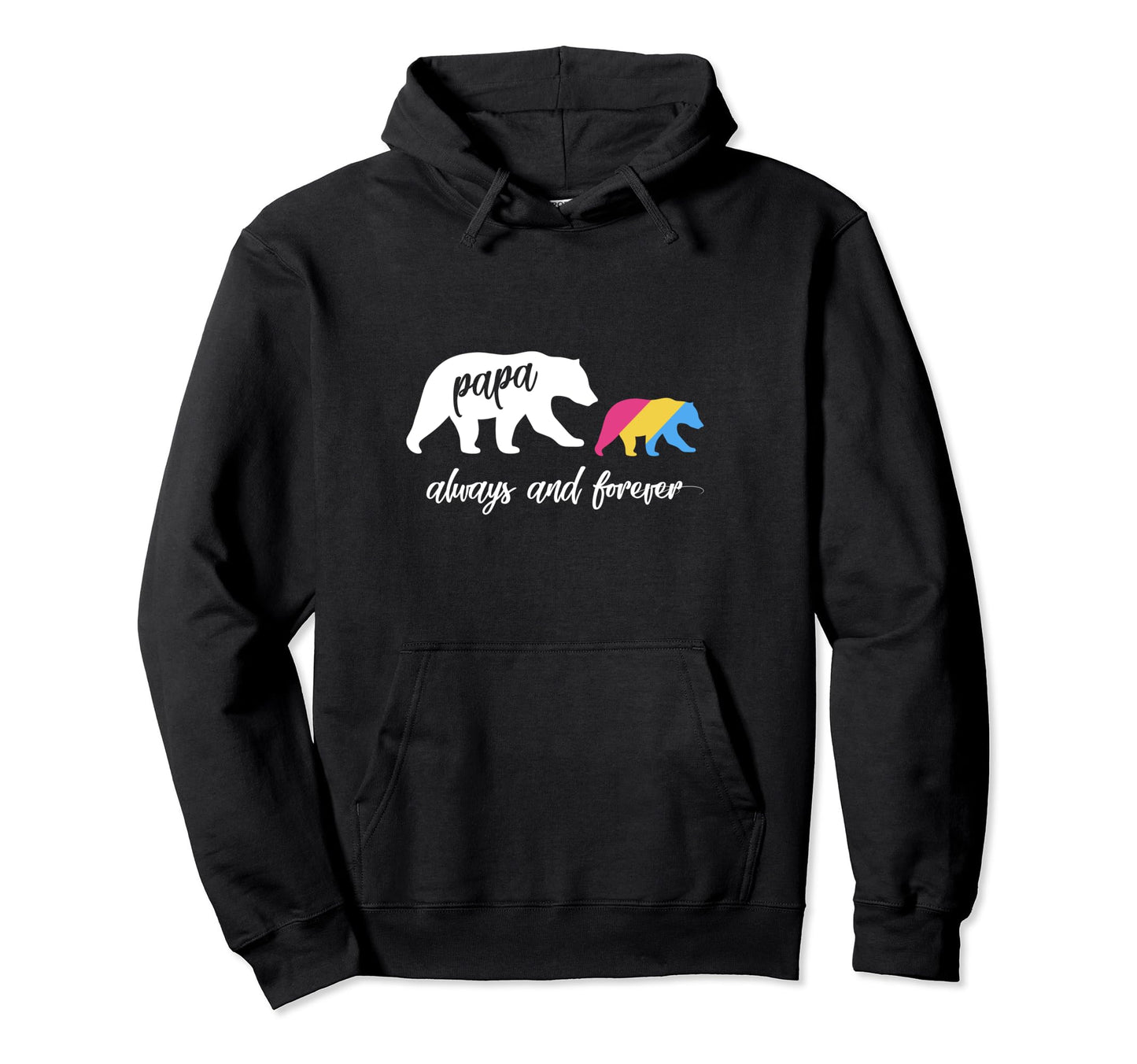 Pansexual Papa Bear Hoodie - Trendy Graphic for Adults - T-Shirt, Sweatshirt, Hoodie