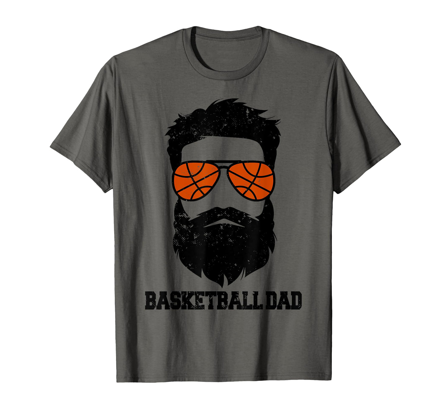 Basketball Dad Funny Messy Hair Beard T-Shirt - Novelty Apparel Unisex - T-Shirt, Sweatshirt, Hoodie