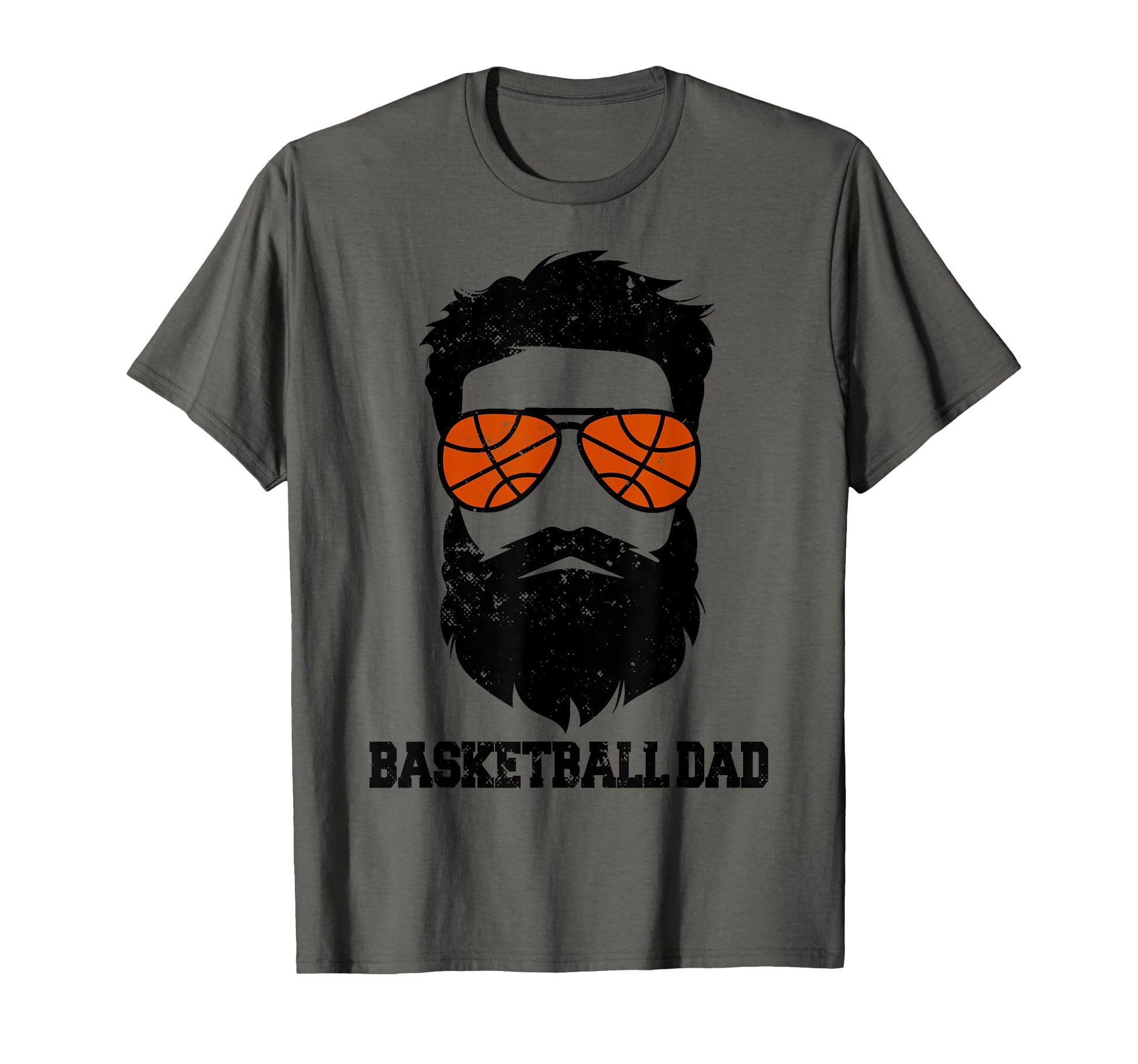 Basketball Dad Funny Messy Hair Beard T-Shirt - Novelty Apparel Unisex - T-Shirt, Sweatshirt, Hoodie