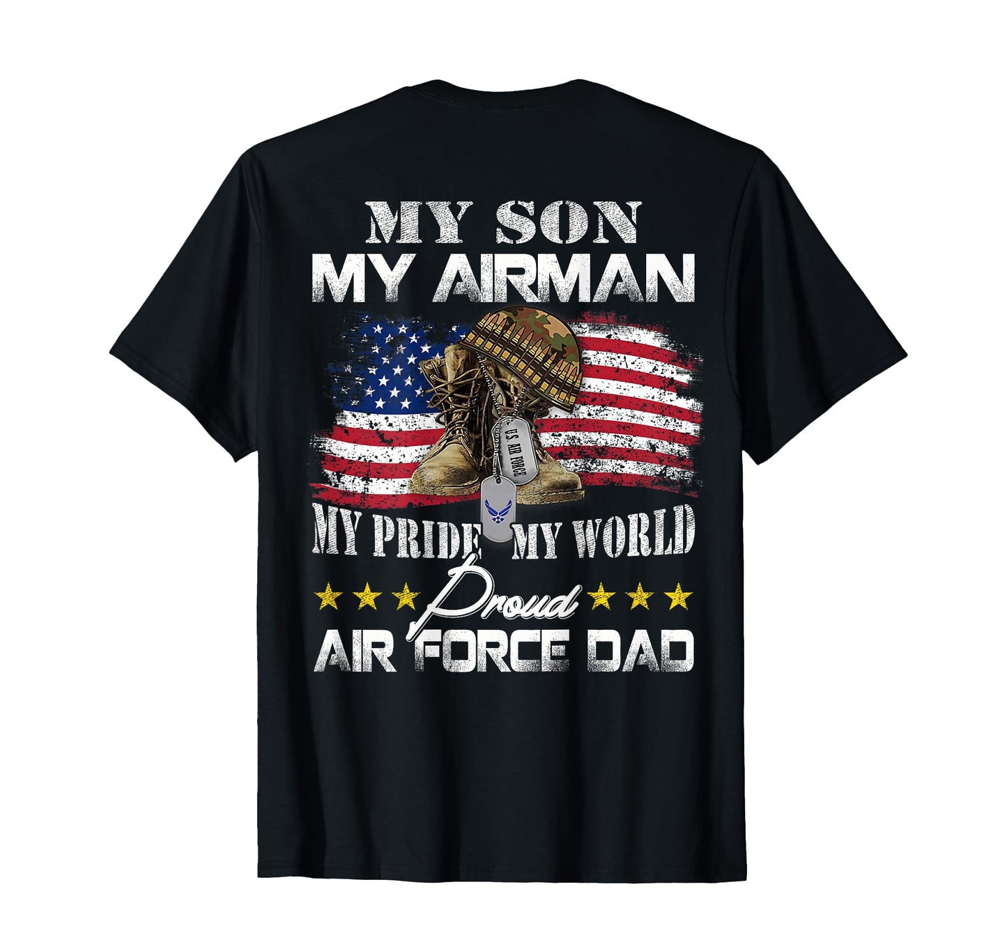 Proud Air Force Dad Air Force T-Shirt - Fun Novelty Design for Adults - T-Shirt, Sweatshirt, Hoodie