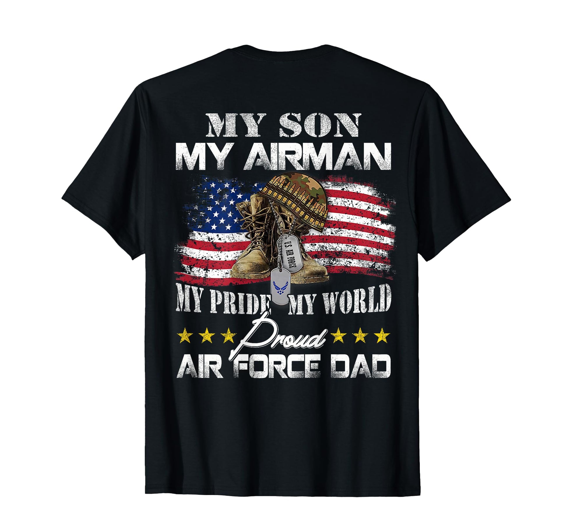 Proud Air Force Dad Air Force T-Shirt - Fun Novelty Design for Adults - T-Shirt, Sweatshirt, Hoodie