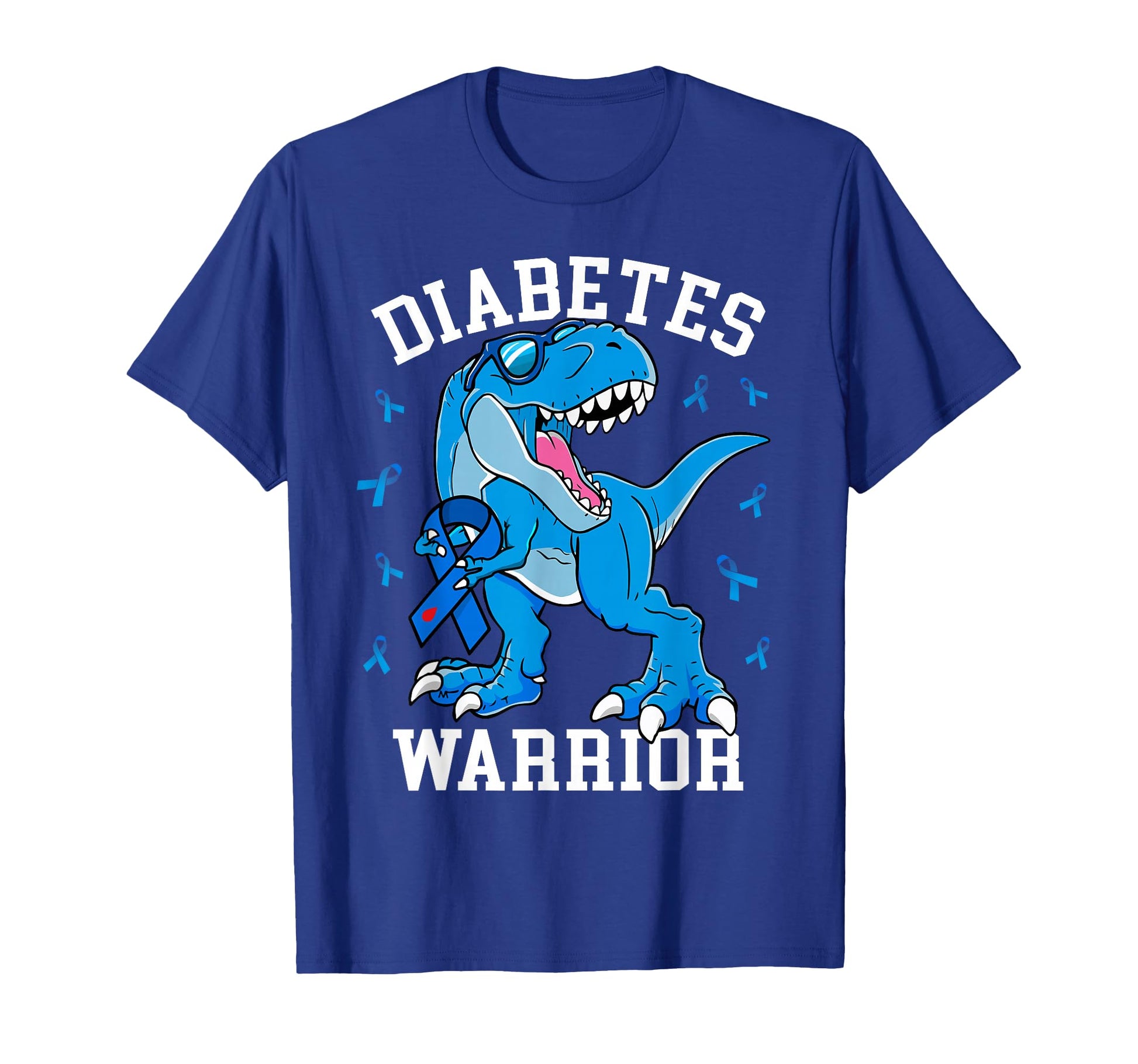 T Rex Dinosaur Blue Ribbon Type 1 T-Shirt - Streetwear Style Unisex - T-Shirt, Sweatshirt, Hoodie