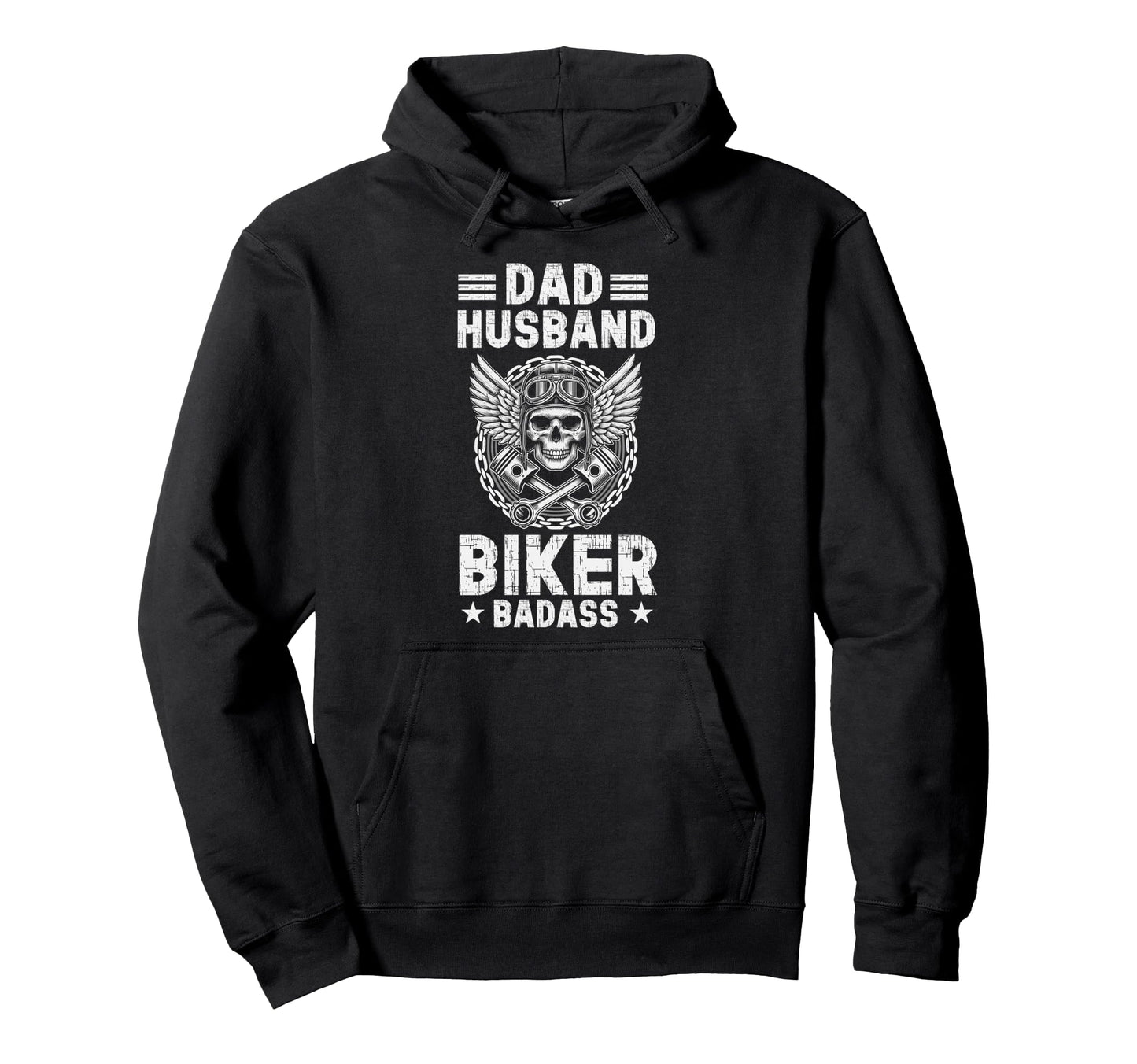 Dad Husband Biker Badass Motorcycling Hoodie - Streetwear Style Men Women - T-Shirt, Sweatshirt, Hoodie