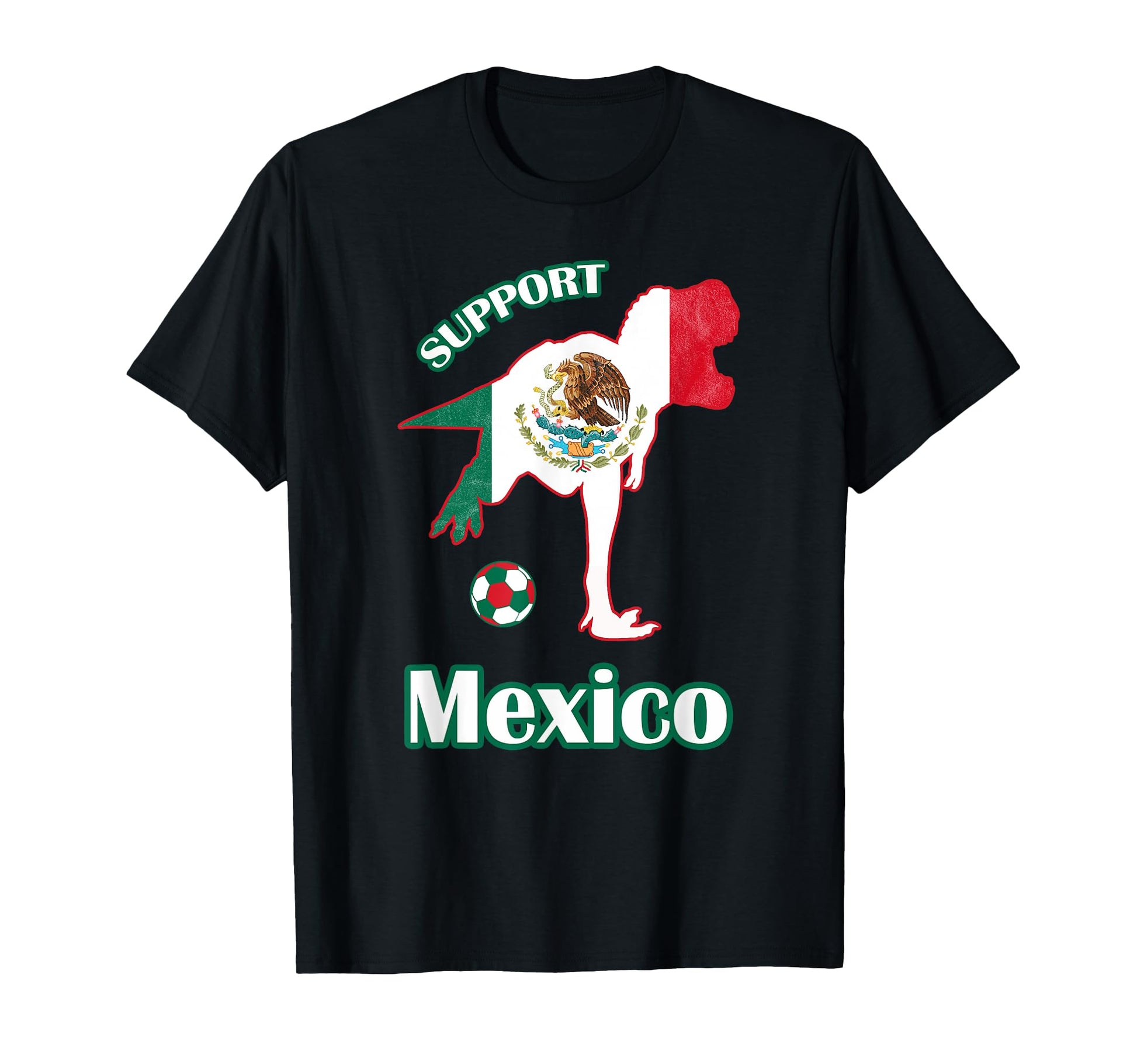 T Rex Support Jersey 2018 Mexico Soccer T-Shirt - Graphic Print for Adults - T-Shirt, Sweatshirt, Hoodie