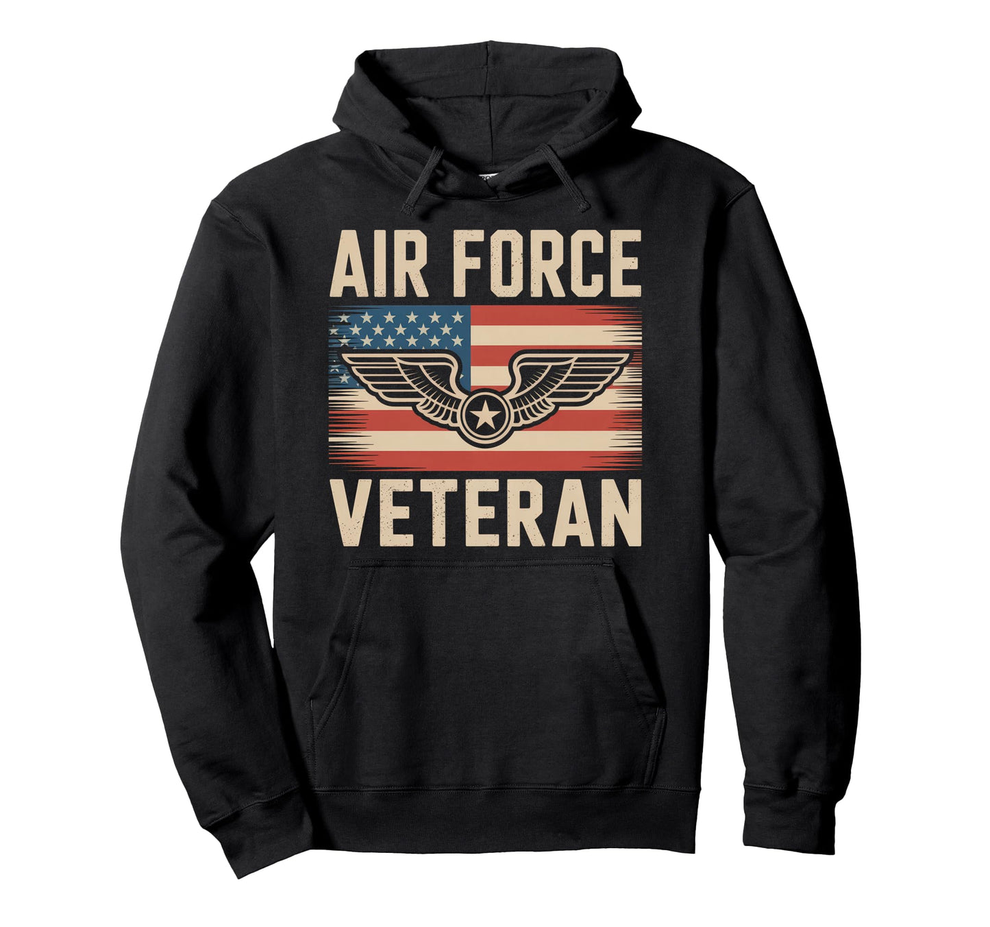 Air Force Veteran Us American Flag Dad Hoodie - Streetwear Style Unisex - T-Shirt, Sweatshirt, Hoodie
