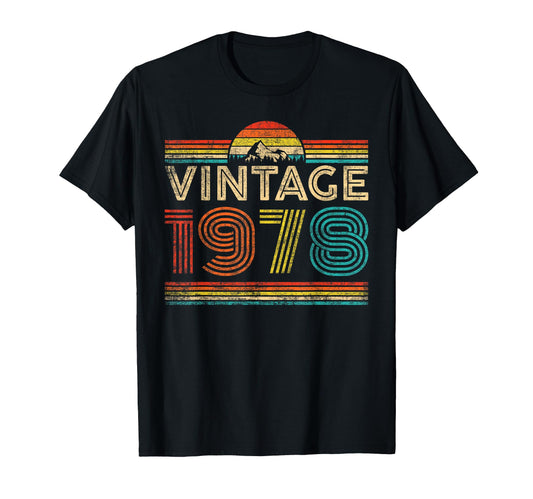 1978 Year 1978 Birthday T-Shirt - Trendy Graphic Unisex - T-Shirt, Sweatshirt, Hoodie