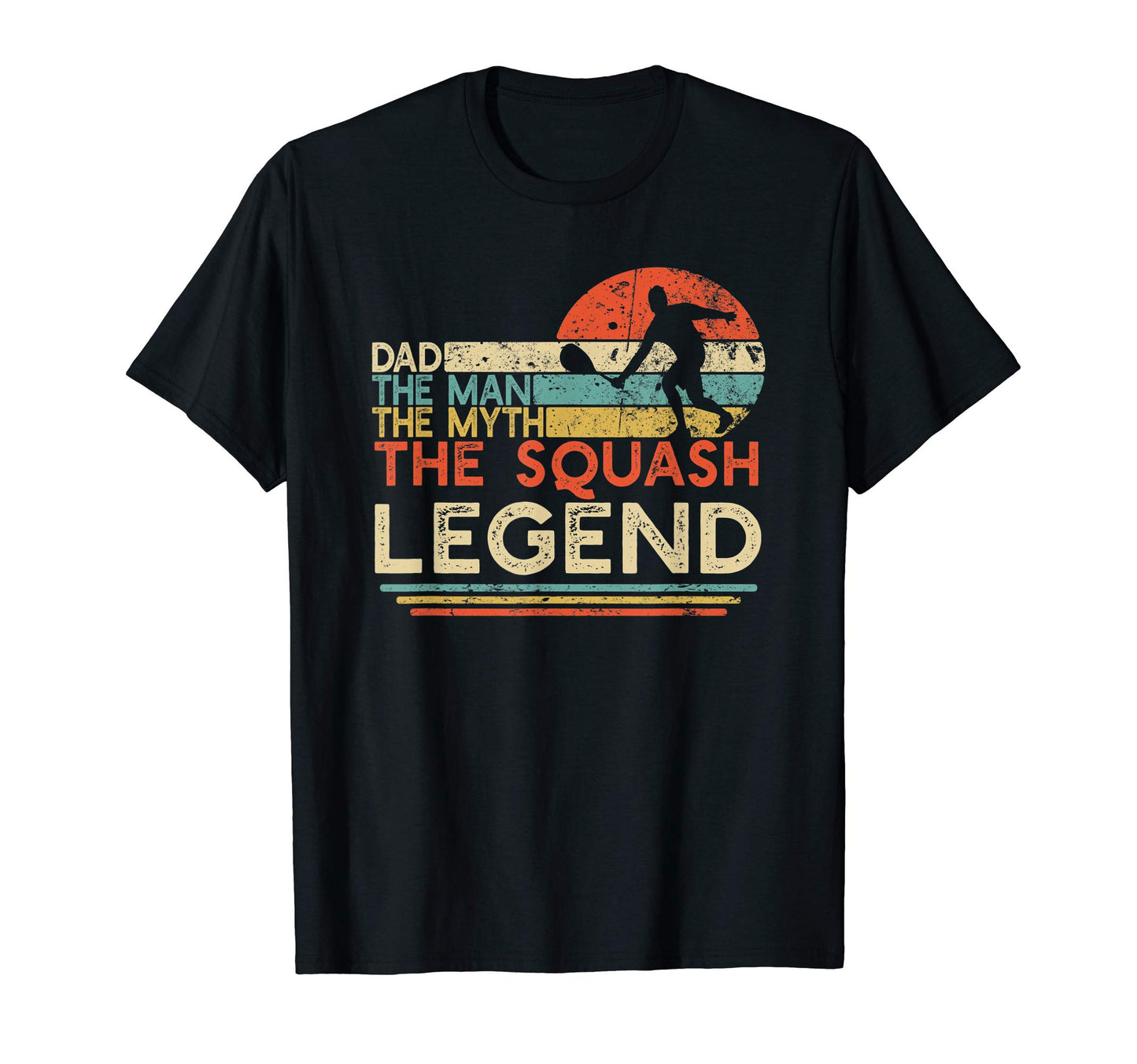 Mens Squash Dad Myth Legend T-Shirt - Minimalist Print for Adults - T-Shirt, Sweatshirt, Hoodie