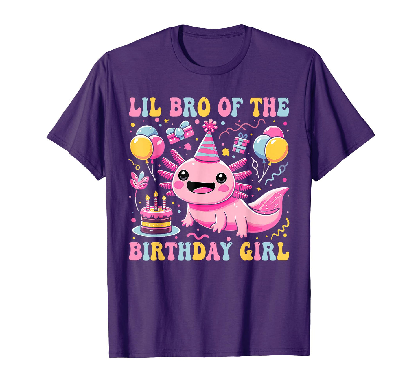 Lil Brother Birthday Axolotl T-Shirt - Aesthetic Graphic for Adults - T-Shirt, Sweatshirt, Hoodie