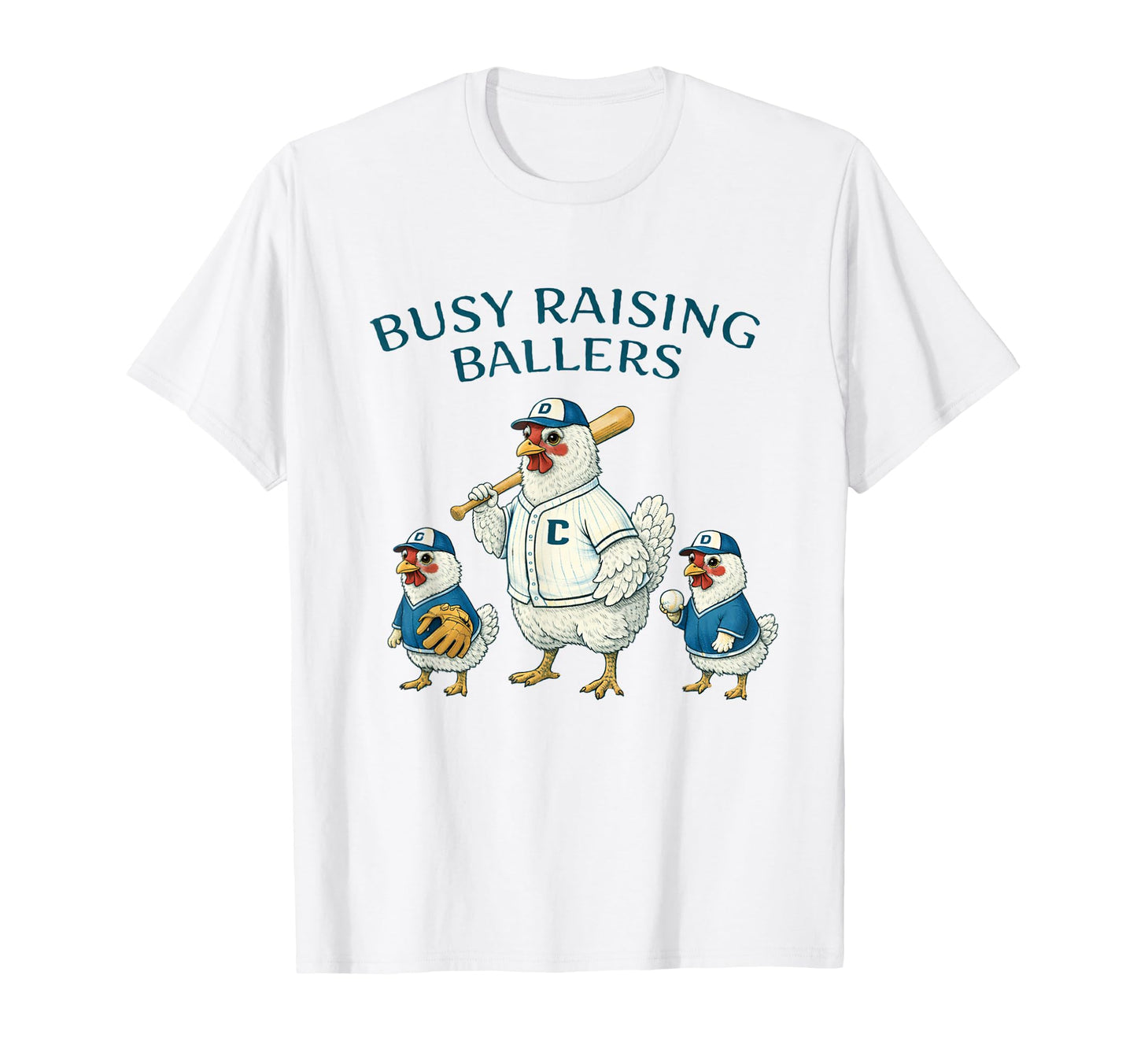 Busy Raising Baller Baseball Softball T-Shirt - Novelty Apparel for Adults - T-Shirt, Sweatshirt, Hoodie