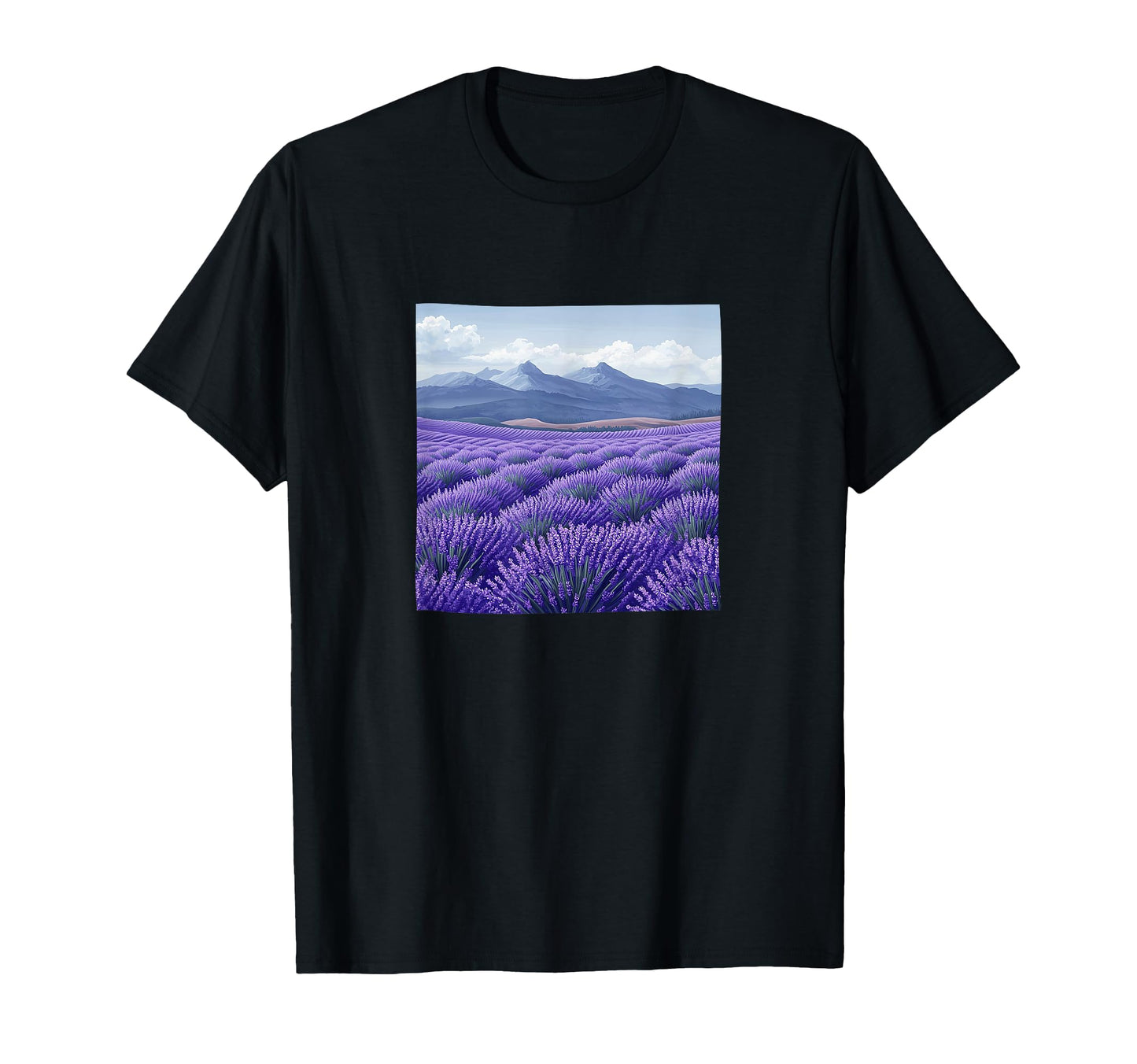 Lavender Fields Bloom Landscape T-Shirt - Novelty Apparel Men Women - T-Shirt, Sweatshirt, Hoodie